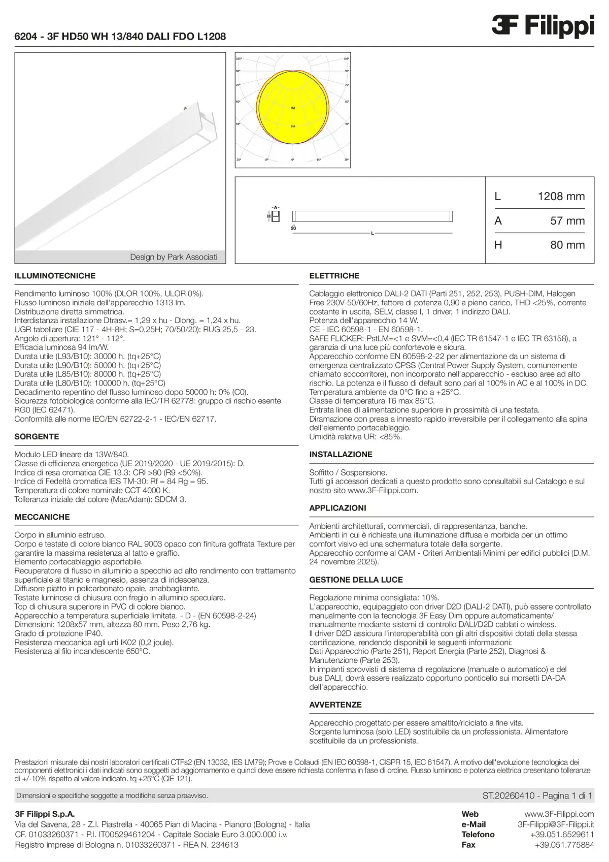 6204 - 3F HD50 WH 13-840 DALI FDO L1208 - Datasheet - it