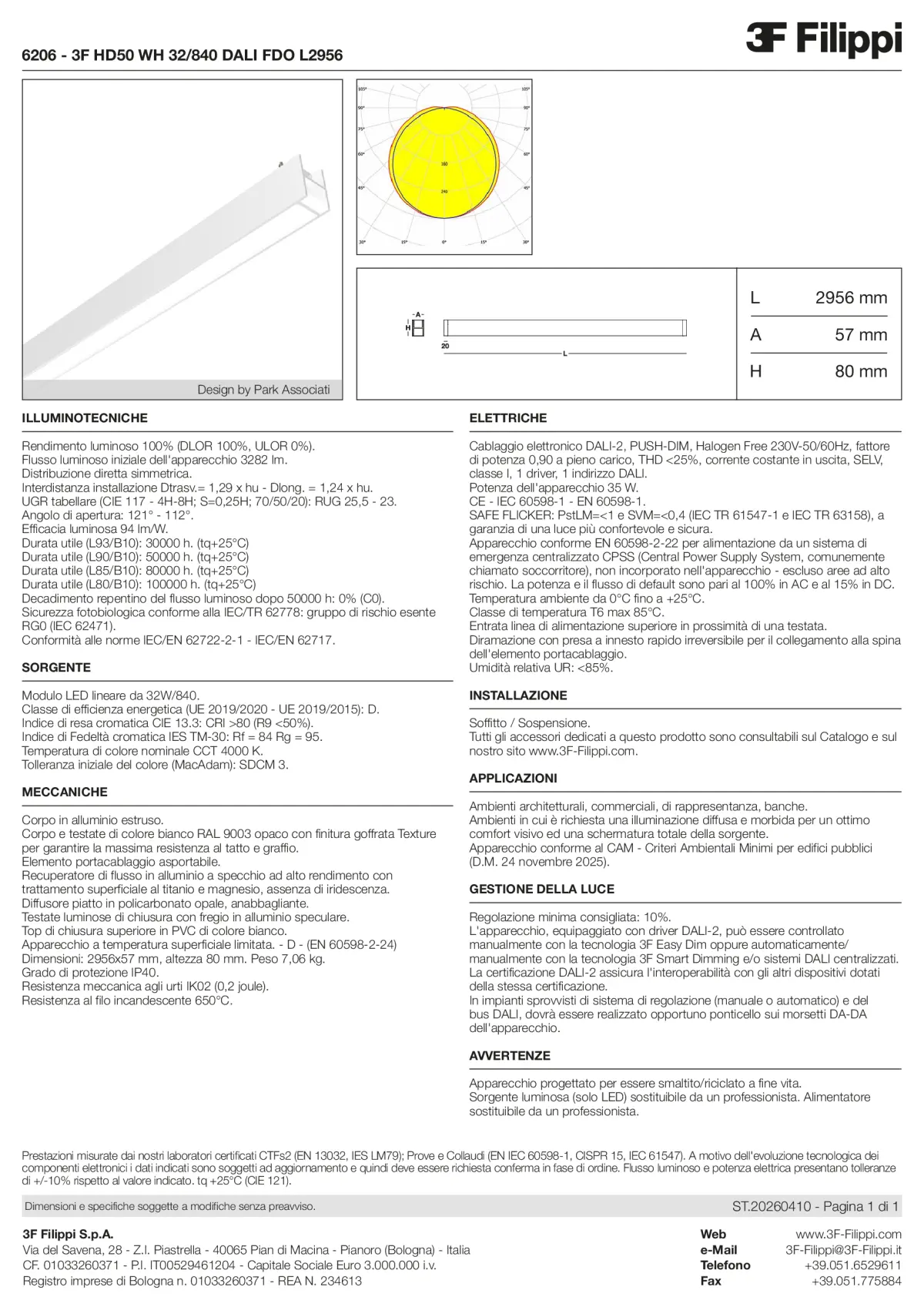 6206 - 3F HD50 WH 32-840 DALI FDO L2956 - Datasheet - it