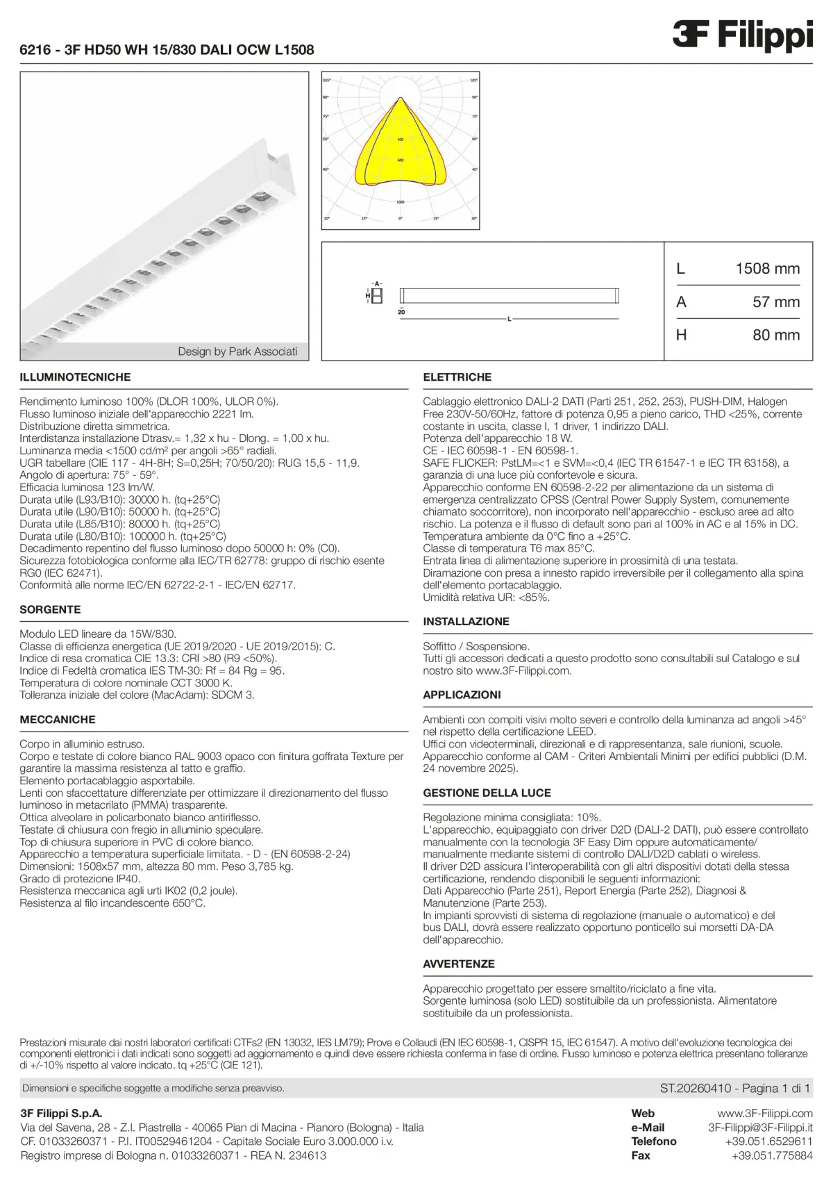 6216 - 3F HD50 WH 15-830 DALI OCW L1508 - Datasheet - it