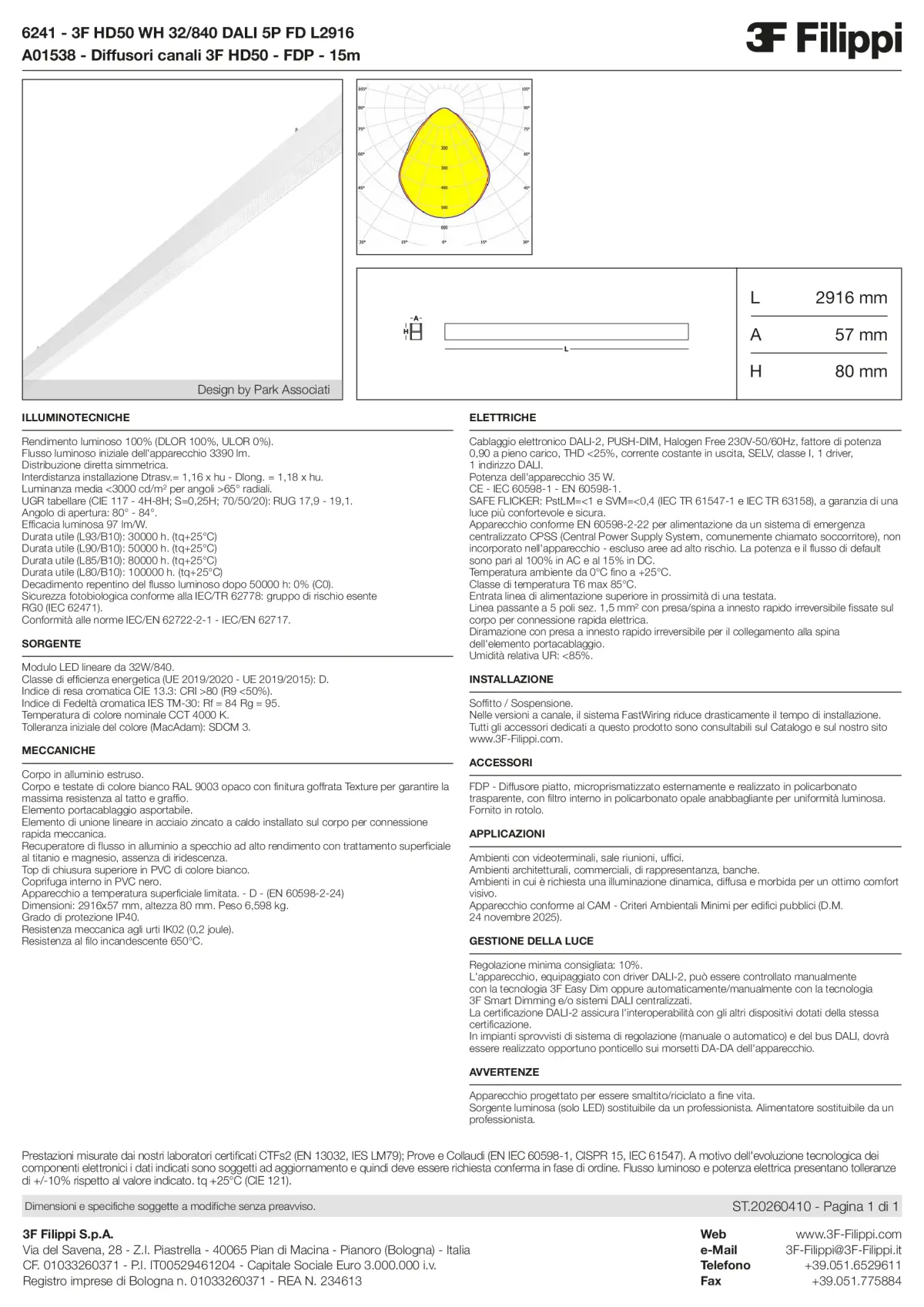 6241+A01538 - 3F HD50 WH 32-840 DALI 5P FD L2916 + FDP - Datasheet - it
