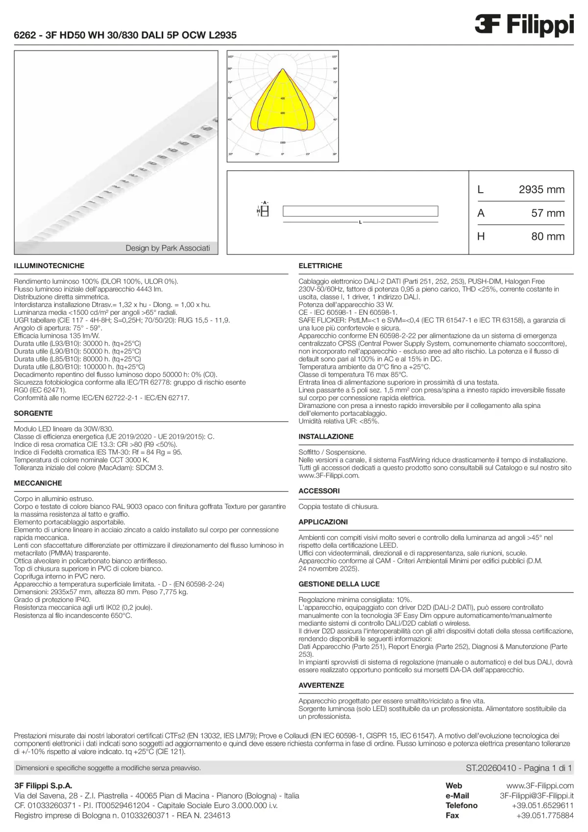 6262 - 3F HD50 WH 30-830 DALI 5P OCW L2935 - Datasheet - it