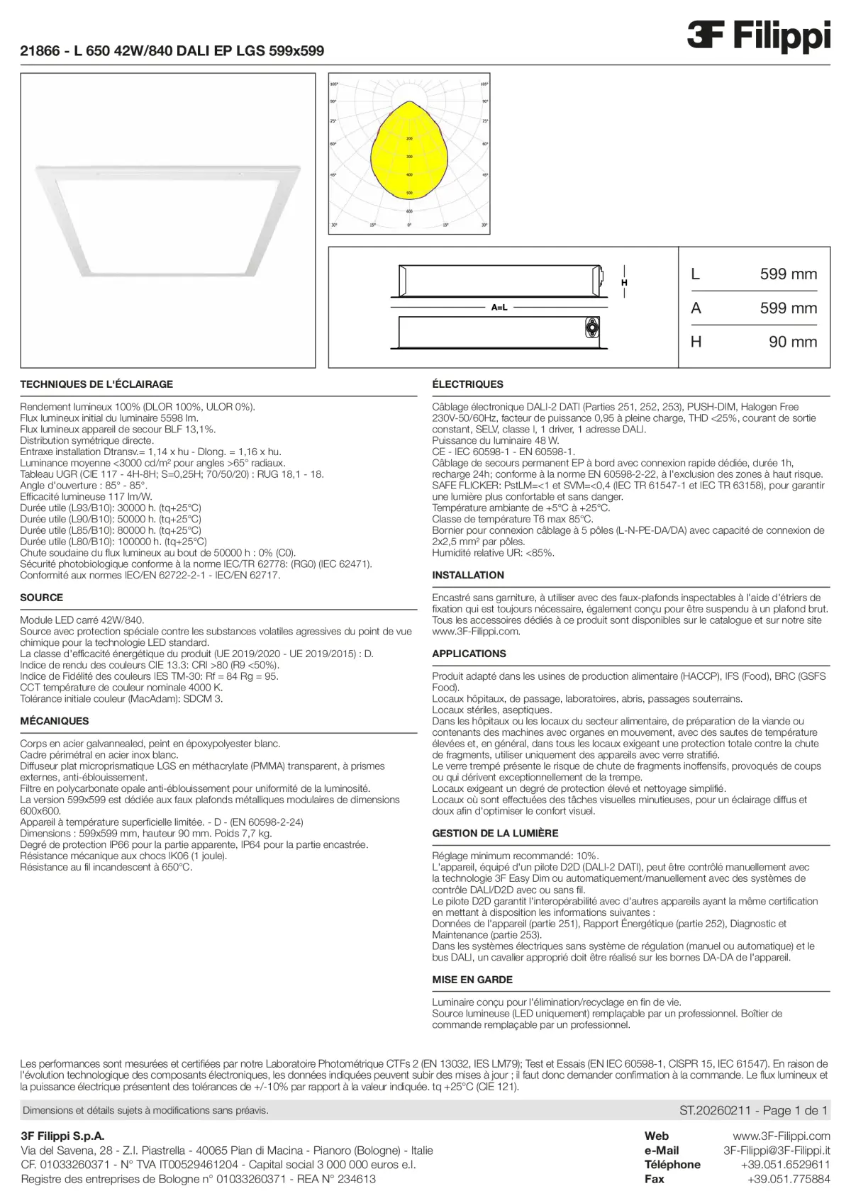 21866 - L 650 42W-840 DALI EP LGS 599x599 - Datasheet - fr