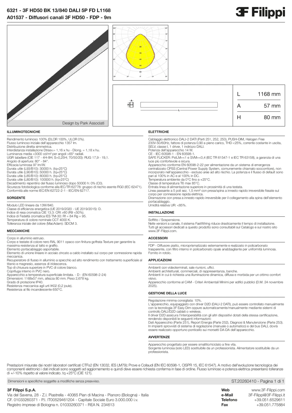 6321+A01537 - 3F HD50 BK 13-840 DALI 5P FD L1168 + FDP - Datasheet - it