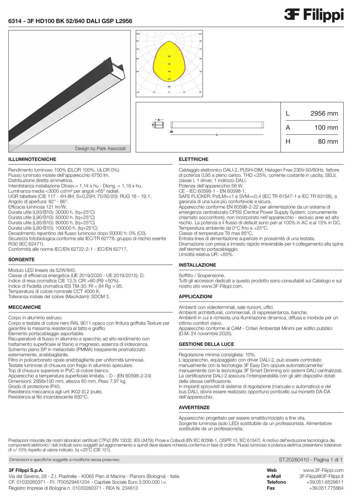 6314 - 3F HD100 BK 52-840 DALI GSP L2956 - Datasheet - it