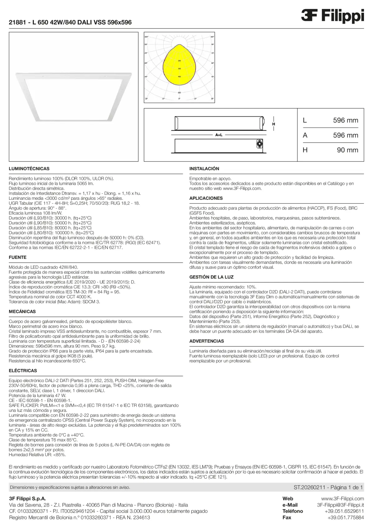 21881 - L 650 42W-840 DALI VSS 596x596 - Datasheet - es