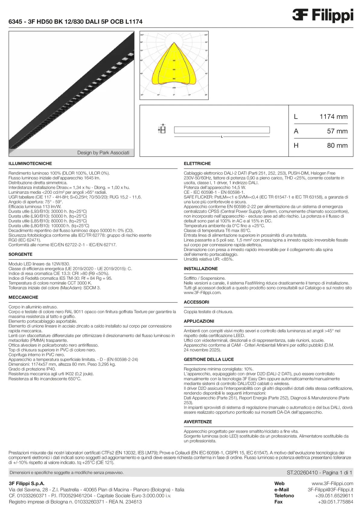 6345 - 3F HD50 BK 12-830 DALI 5P OCB L1174 - Datasheet - it