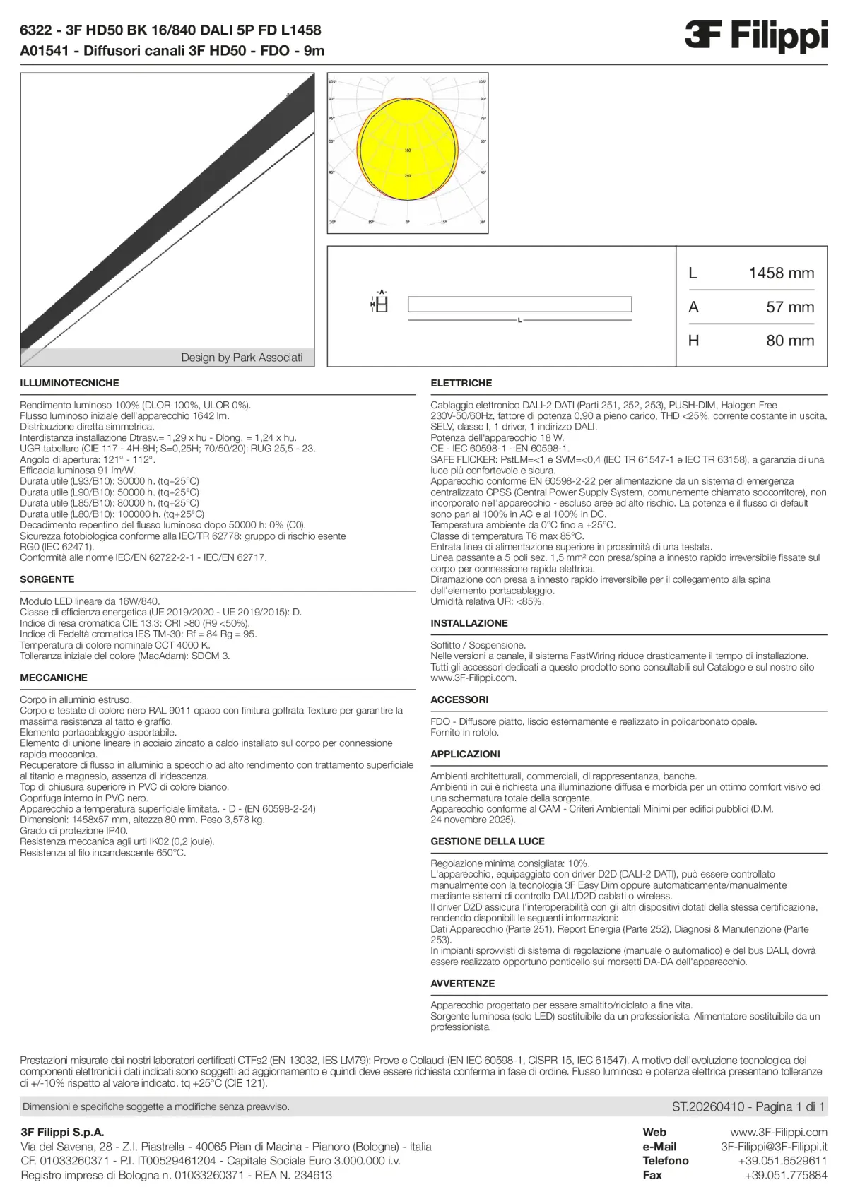 6322+A01541 - 3F HD50 BK 16-840 DALI 5P FD L1458 + FDO - Datasheet - it
