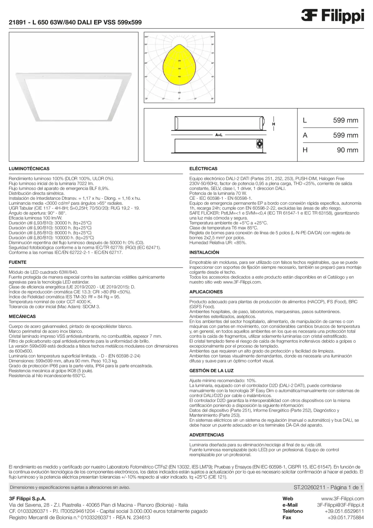 21891 - L 650 63W-840 DALI EP VSS 599x599 - Datasheet - es