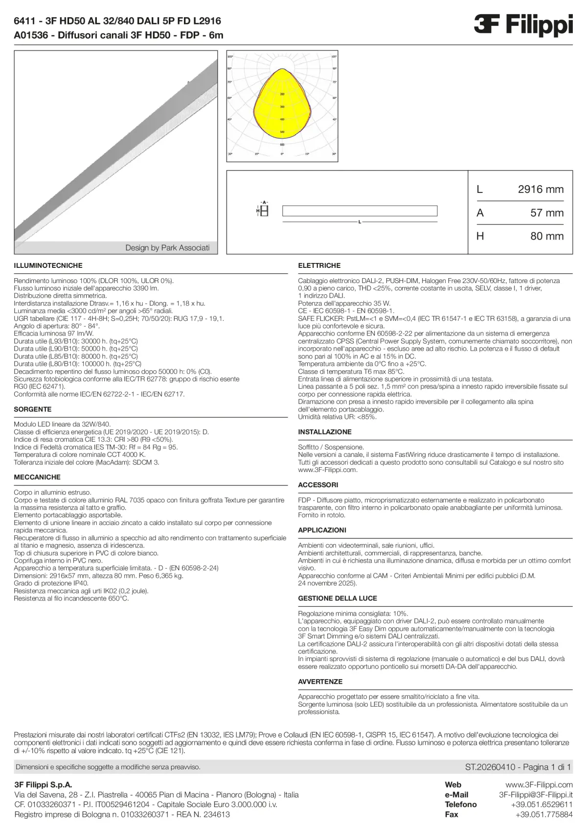 6411+A01536 - 3F HD50 AL 32-840 DALI 5P FD L2916 + FDP - Datasheet - it