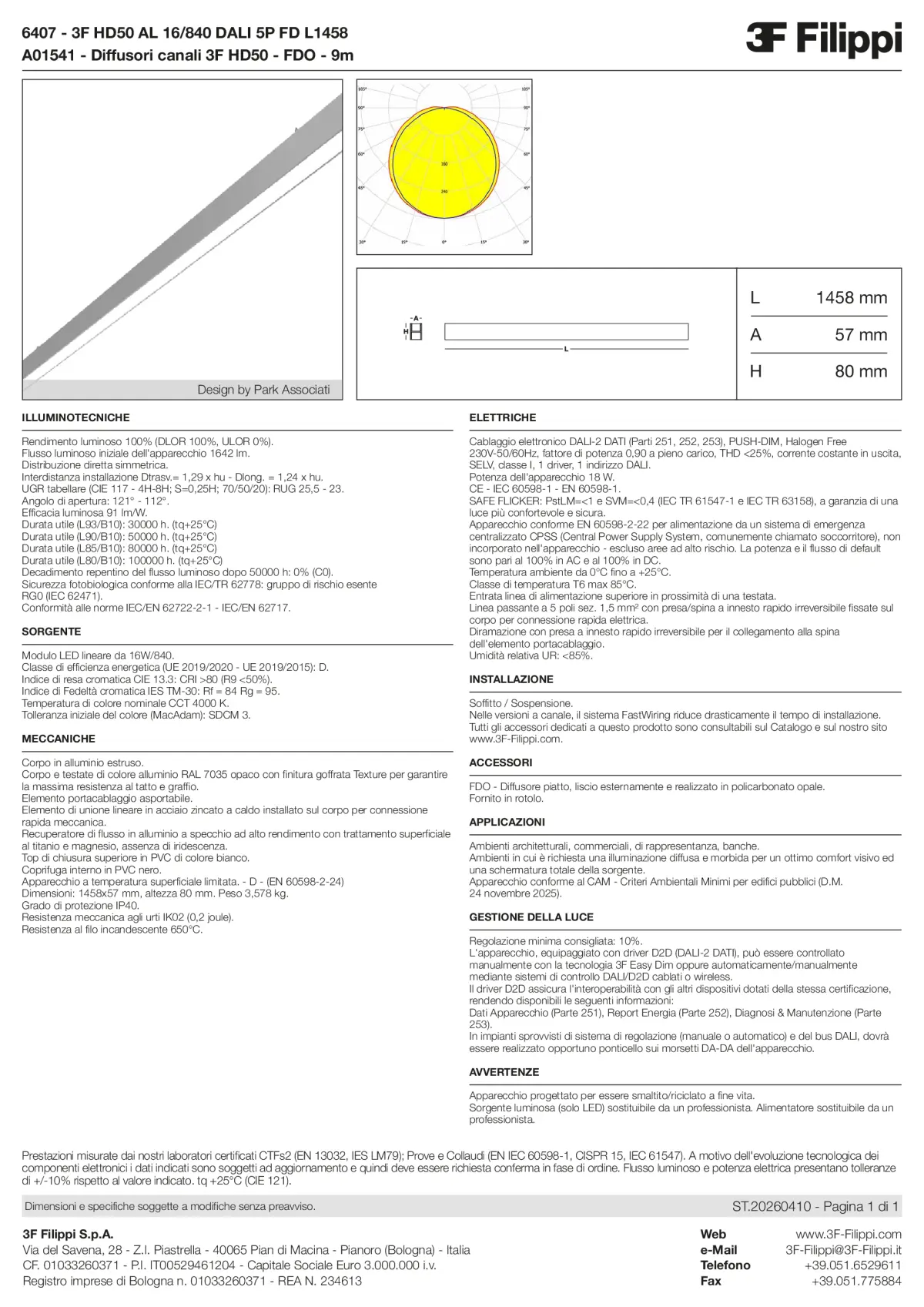 6407+A01541 - 3F HD50 AL 16-840 DALI 5P FD L1458 + FDO - Datasheet - it