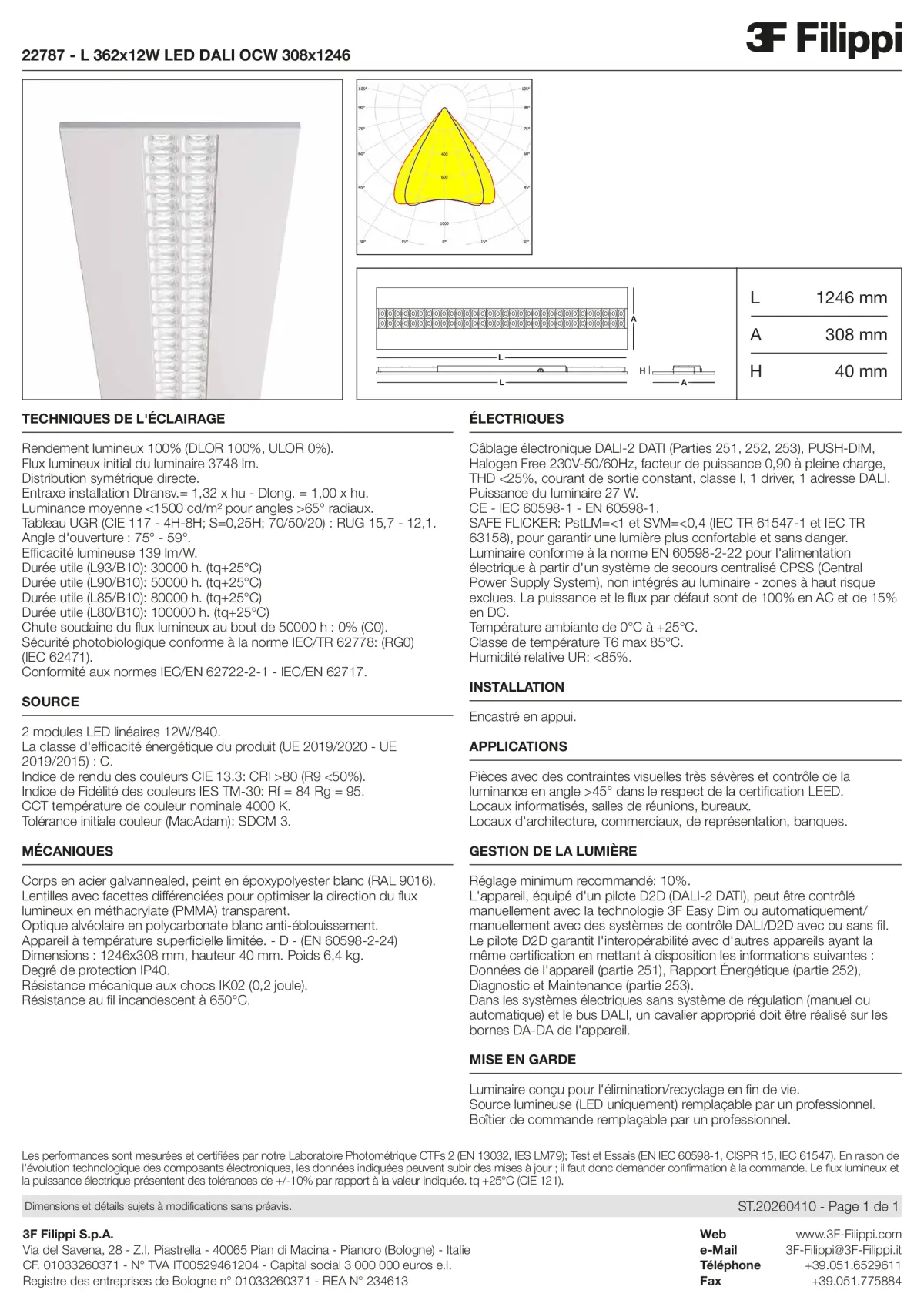 22787 - L 362x12W LED DALI OCW 308x1246 - Datasheet - fr
