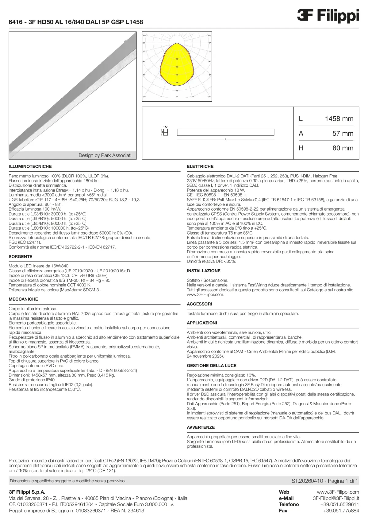 6416 - 3F HD50 AL 16-840 DALI 5P GSP L1458 - Datasheet - it