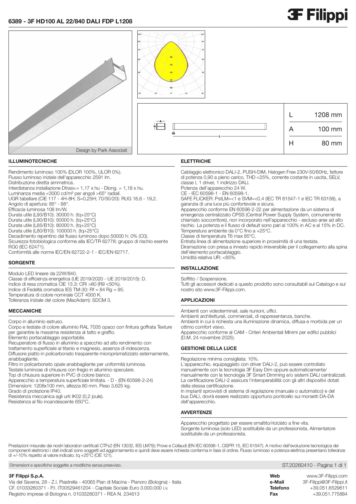 6389 - 3F HD100 AL 22-840 DALI FDP L1208 - Datasheet - it