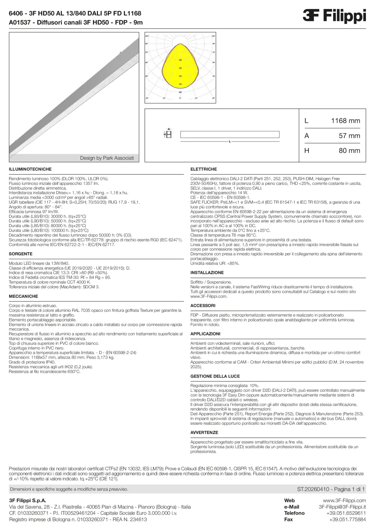 6406+A01537 - 3F HD50 AL 13-840 DALI 5P FD L1168 + FDP - Datasheet - it