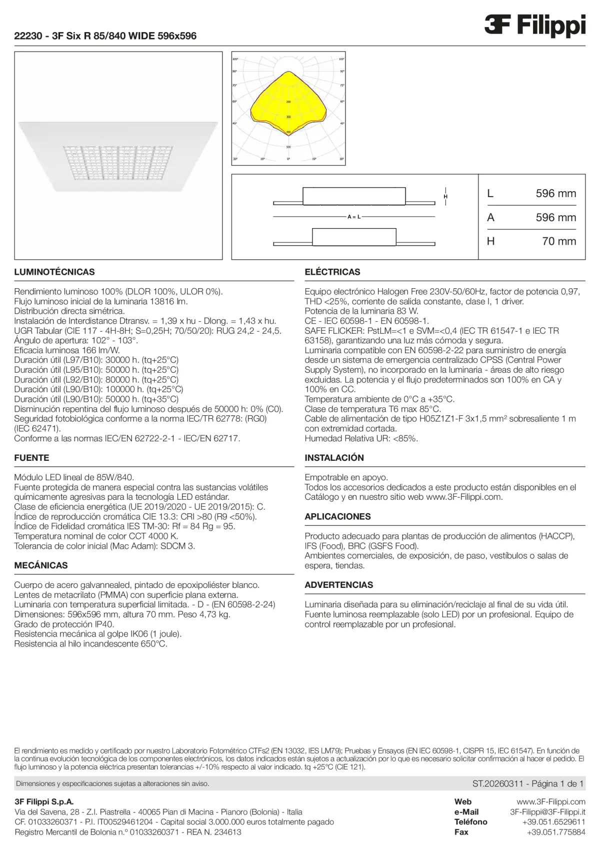 22230 - 3F Six R 85-840 WIDE 596x596 - Datasheet - es