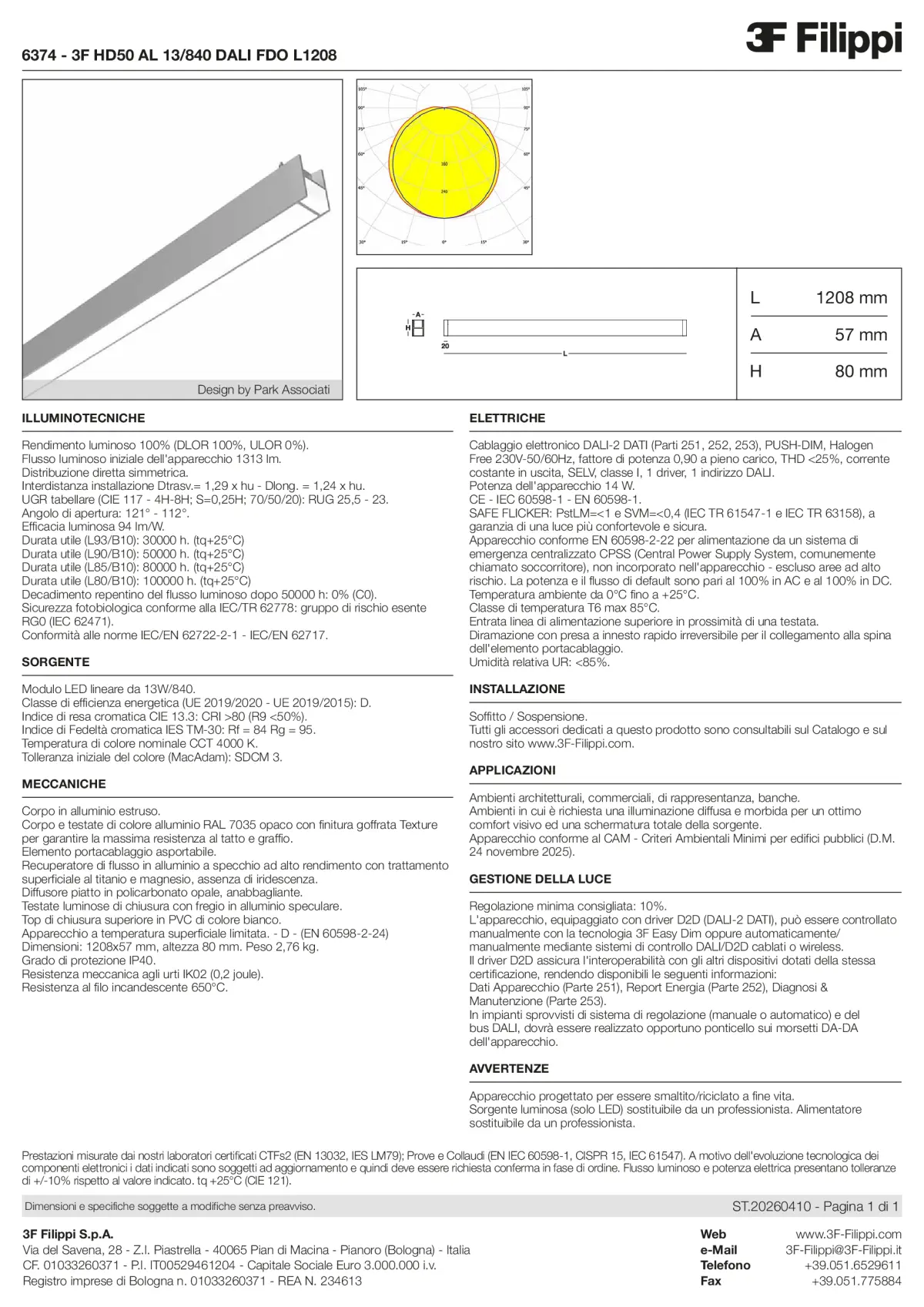 6374 - 3F HD50 AL 13-840 DALI FDO L1208 - Datasheet - it