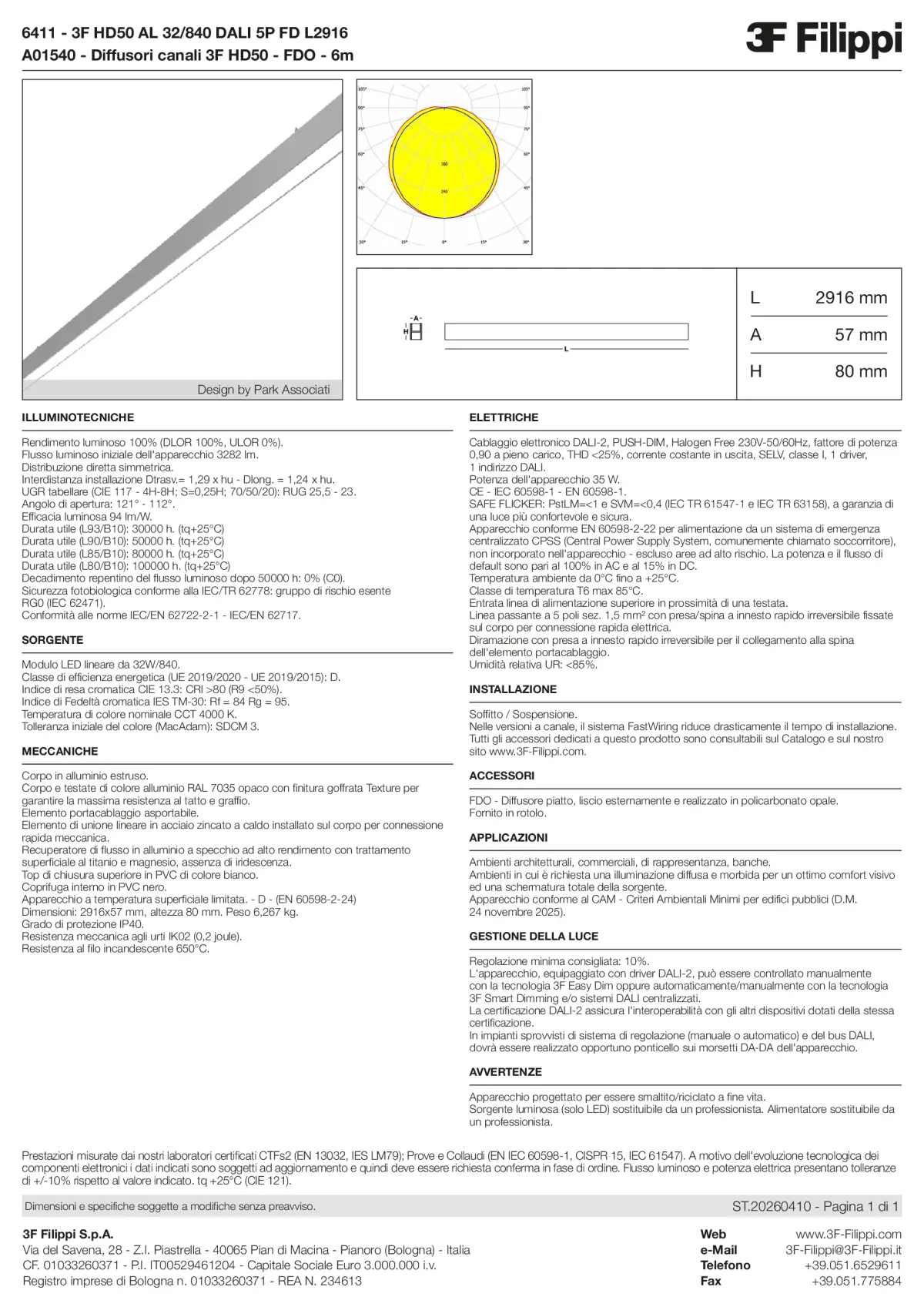 6411+A01540 - 3F HD50 AL 32-840 DALI 5P FD L2916 + FDO - Datasheet - it