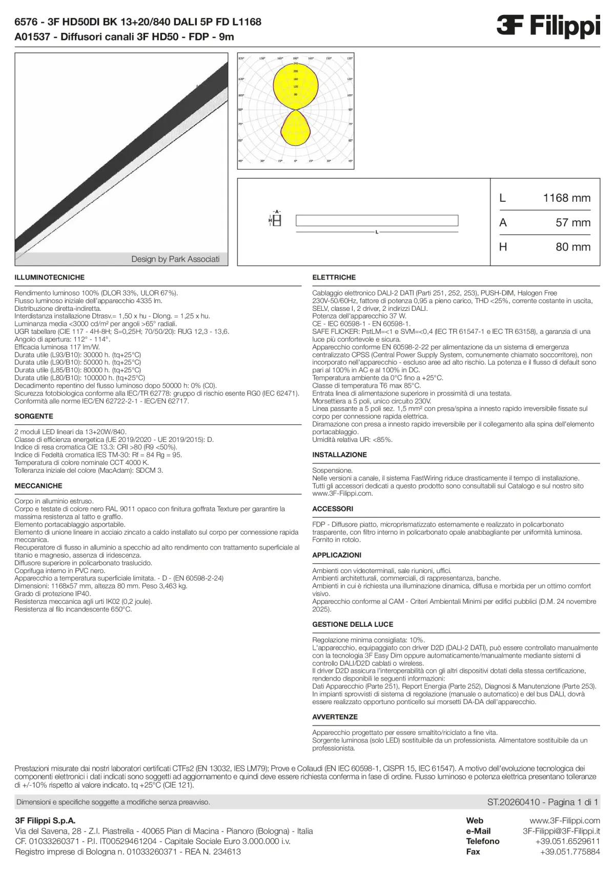 6576+A01537 - 3F HD50DI BK 13+20-840 DALI 5P FD L1168 + FDP - Datasheet - it