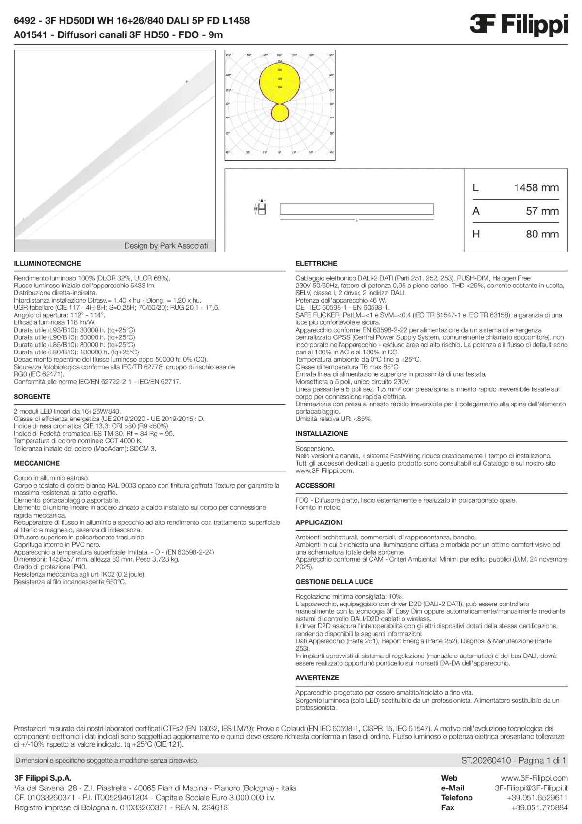 6492+A01541 - 3F HD50DI WH 16+26-840 DALI 5P FD L1458 + FDO - Datasheet - it