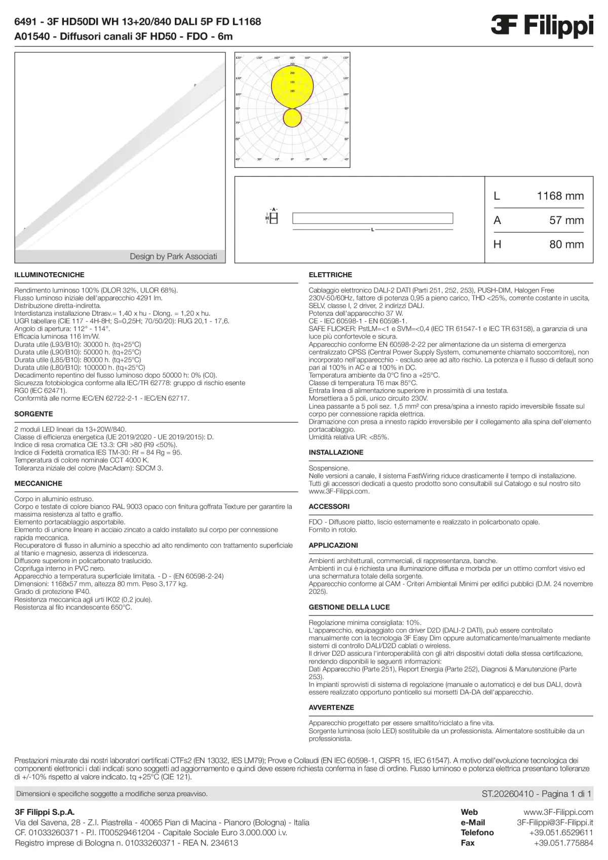 6491+A01540 - 3F HD50DI WH 13+20-840 DALI 5P FD L1168 + FDO - Datasheet - it