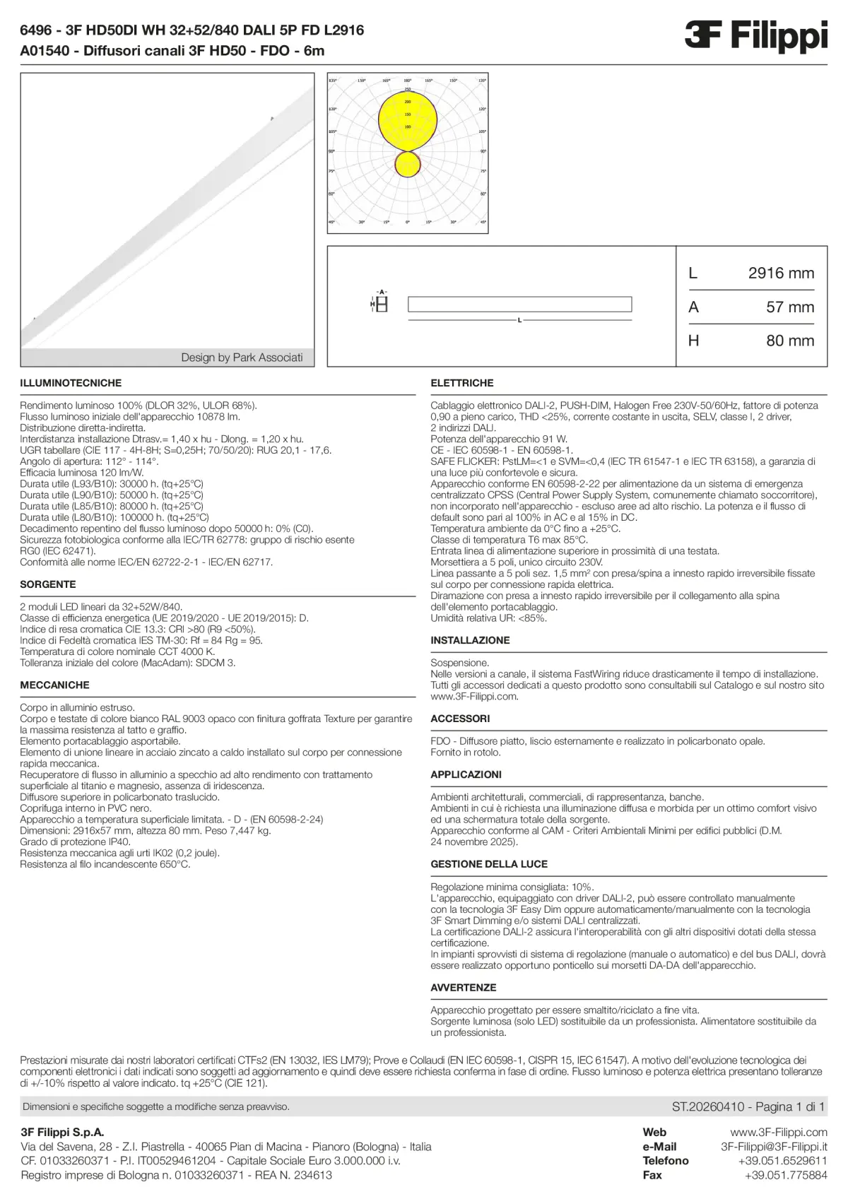 6496+A01540 - 3F HD50DI WH 32+52-840 DALI 5P FD L2916 + FDO - Datasheet - it