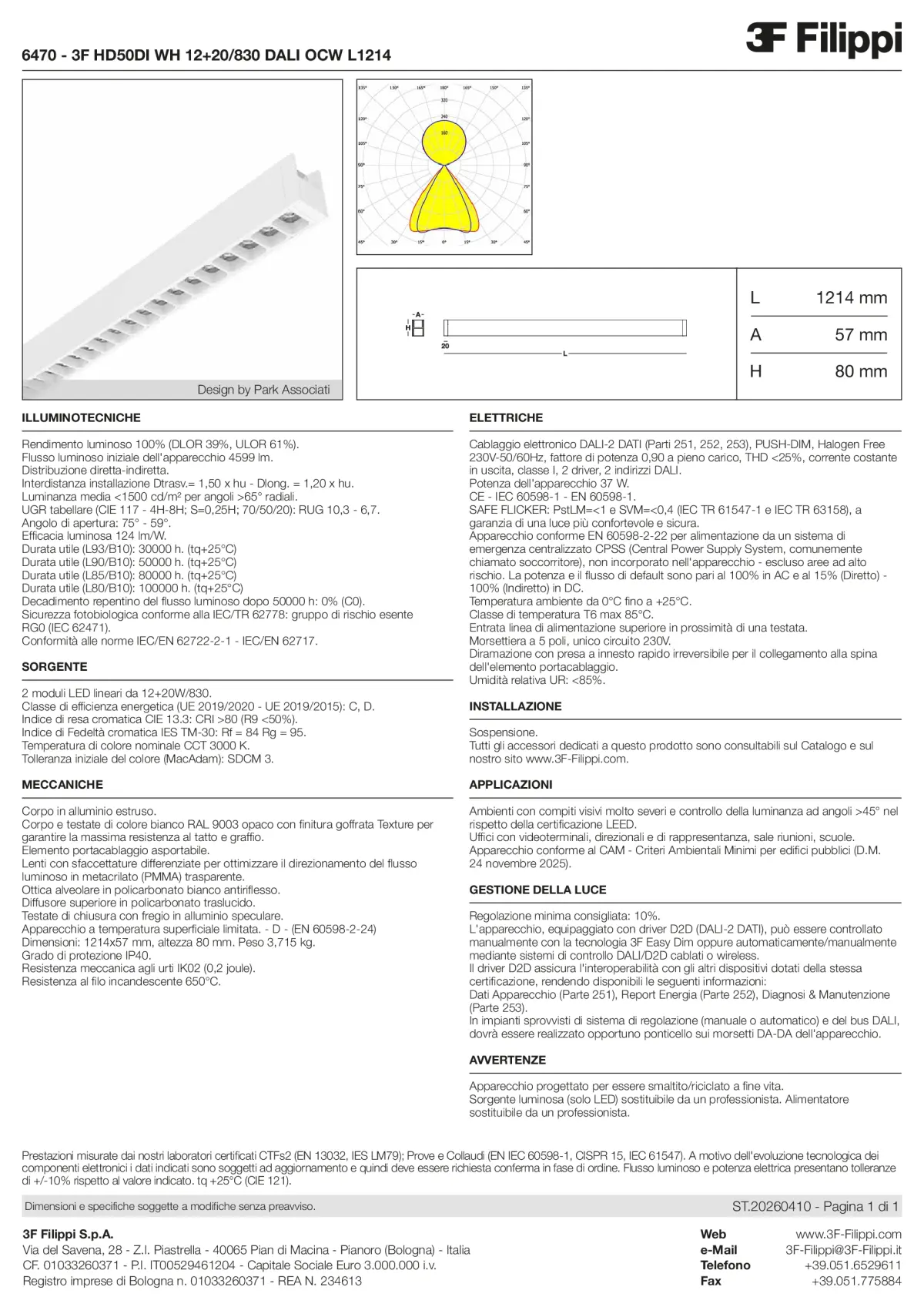 6470 - 3F HD50DI WH 12+20-830 DALI OCW L1214 - Datasheet - it