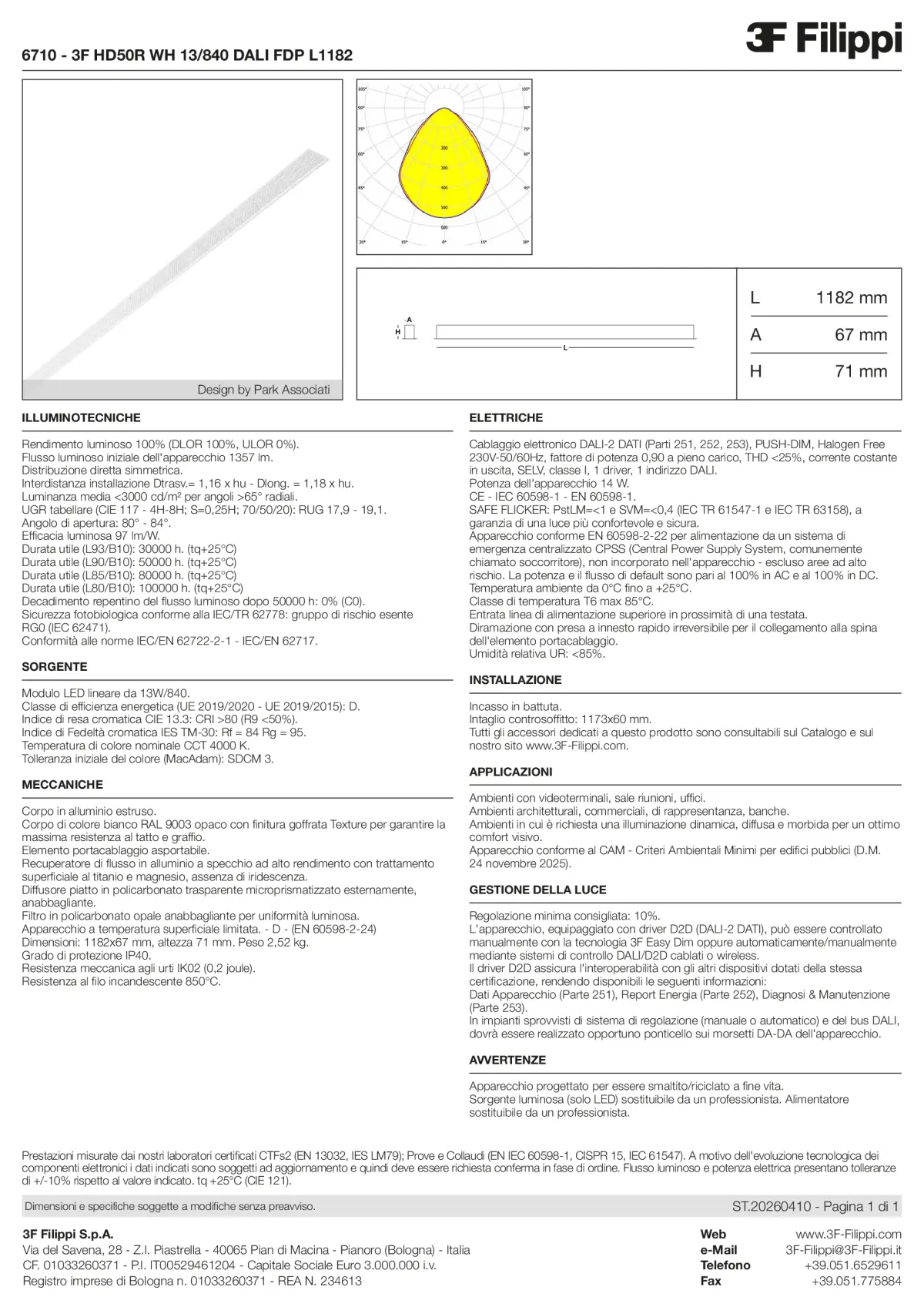6710 - 3F HD50R WH 13-840 DALI FDP L1182 - Datasheet - it