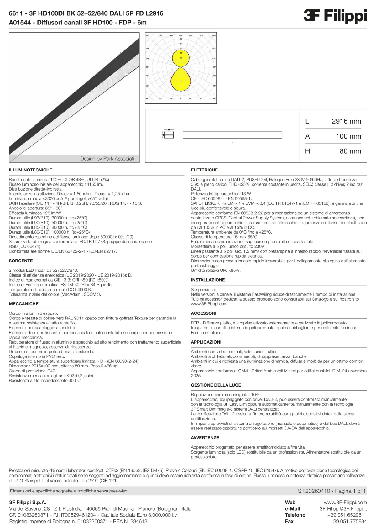 6611+A01544 - 3F HD100DI BK 52+52-840 DALI 5P FD L2916 + FDP - Datasheet - it
