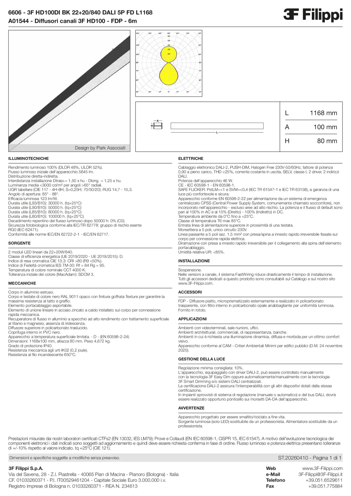 6606+A01544 - 3F HD100DI BK 22+20-840 DALI 5P FD L1168 + FDP - Datasheet - it