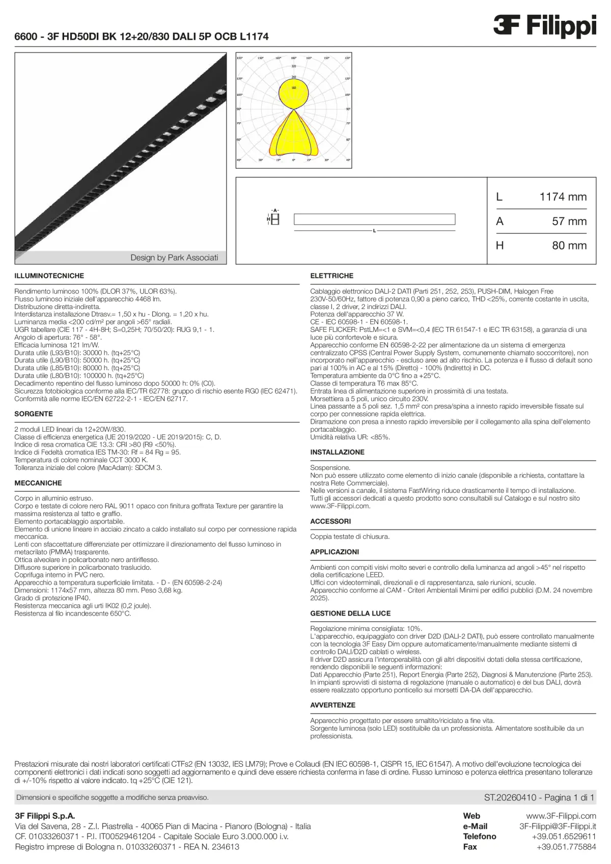 6600 - 3F HD50DI BK 12+20-830 DALI 5P OCB L1174 - Datasheet - it