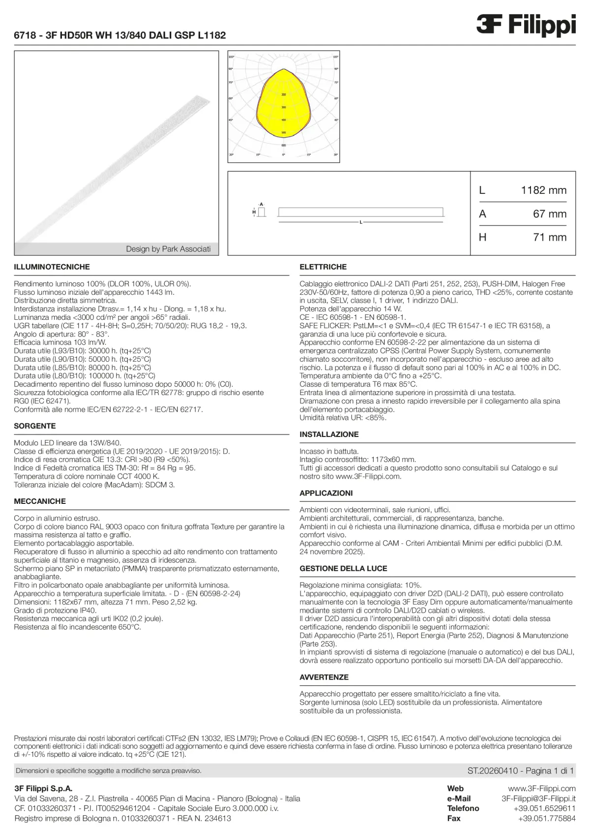 6718 - 3F HD50R WH 13-840 DALI GSP L1182 - Datasheet - it