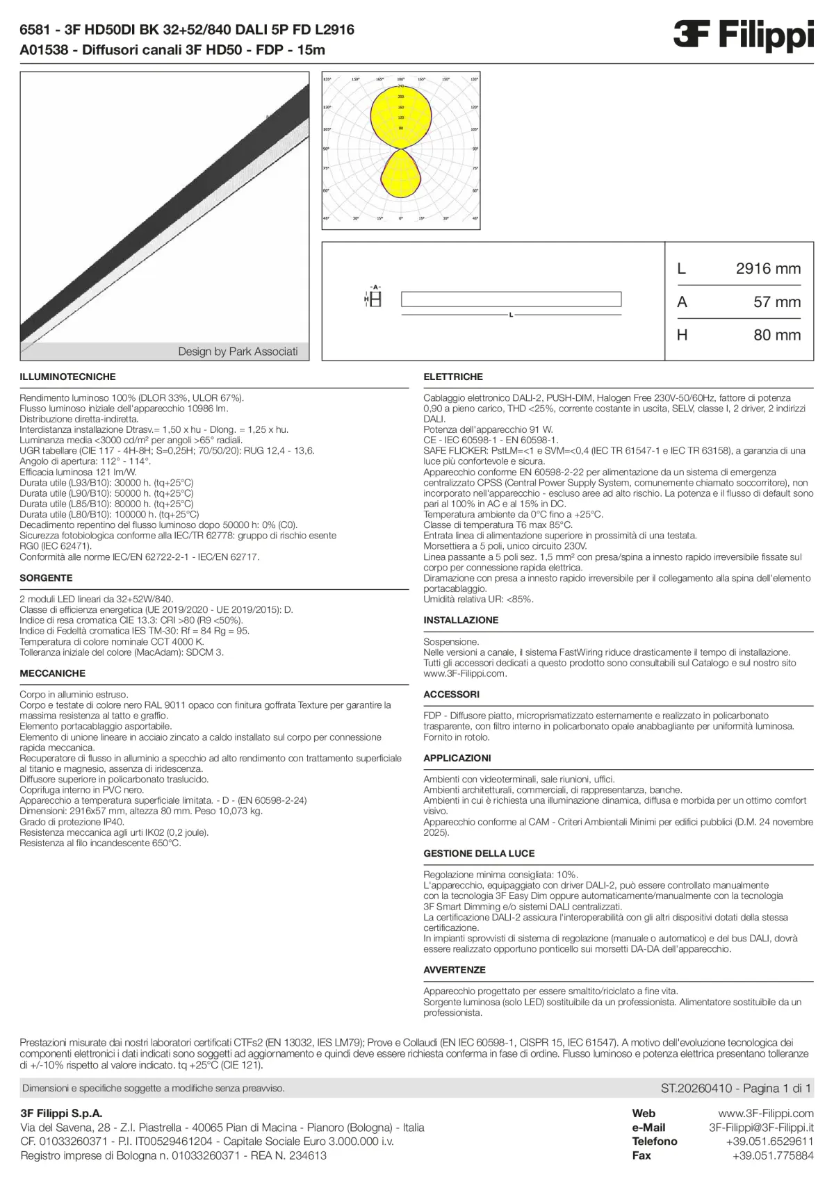6581+A01538 - 3F HD50DI BK 32+52-840 DALI 5P FD L2916 + FDP - Datasheet - it
