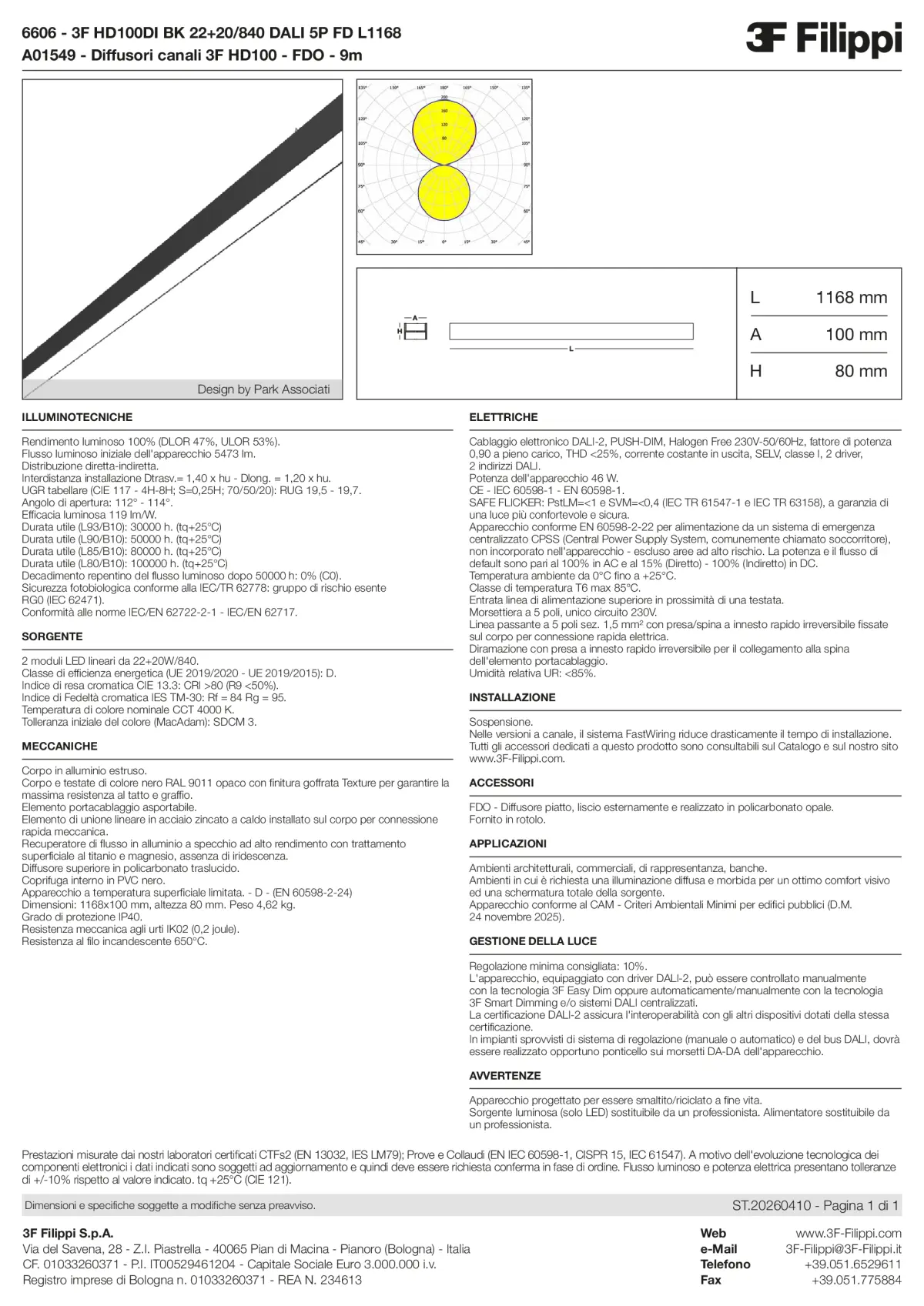 6606+A01549 - 3F HD100DI BK 22+20-840 DALI 5P FD L1168 + FDO - Datasheet - it