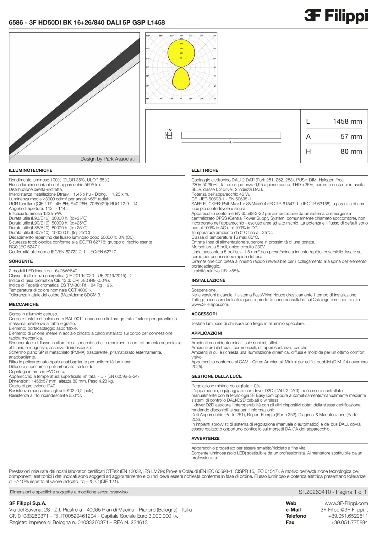 6586 - 3F HD50DI BK 16+26-840 DALI 5P GSP L1458 - Datasheet - it
