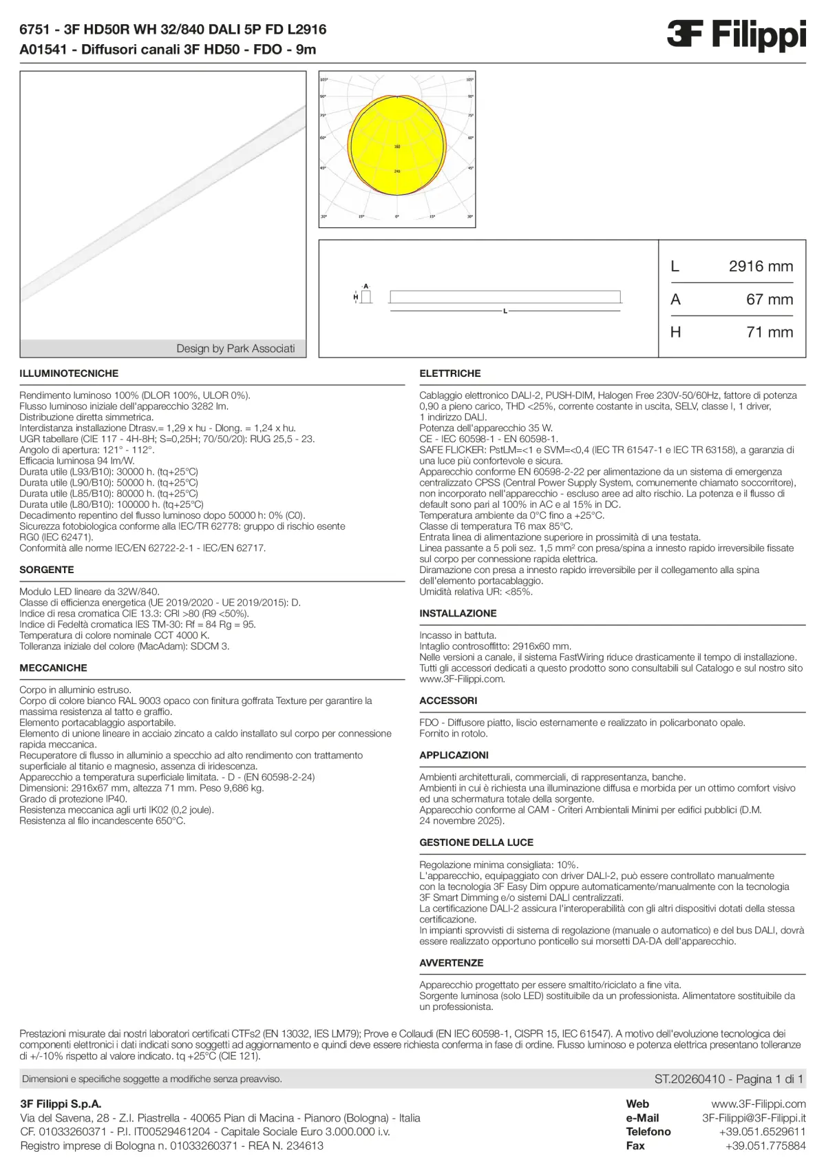 6751+A01541 - 3F HD50R WH 32-840 DALI 5P FD L2916 + FDO - Datasheet - it