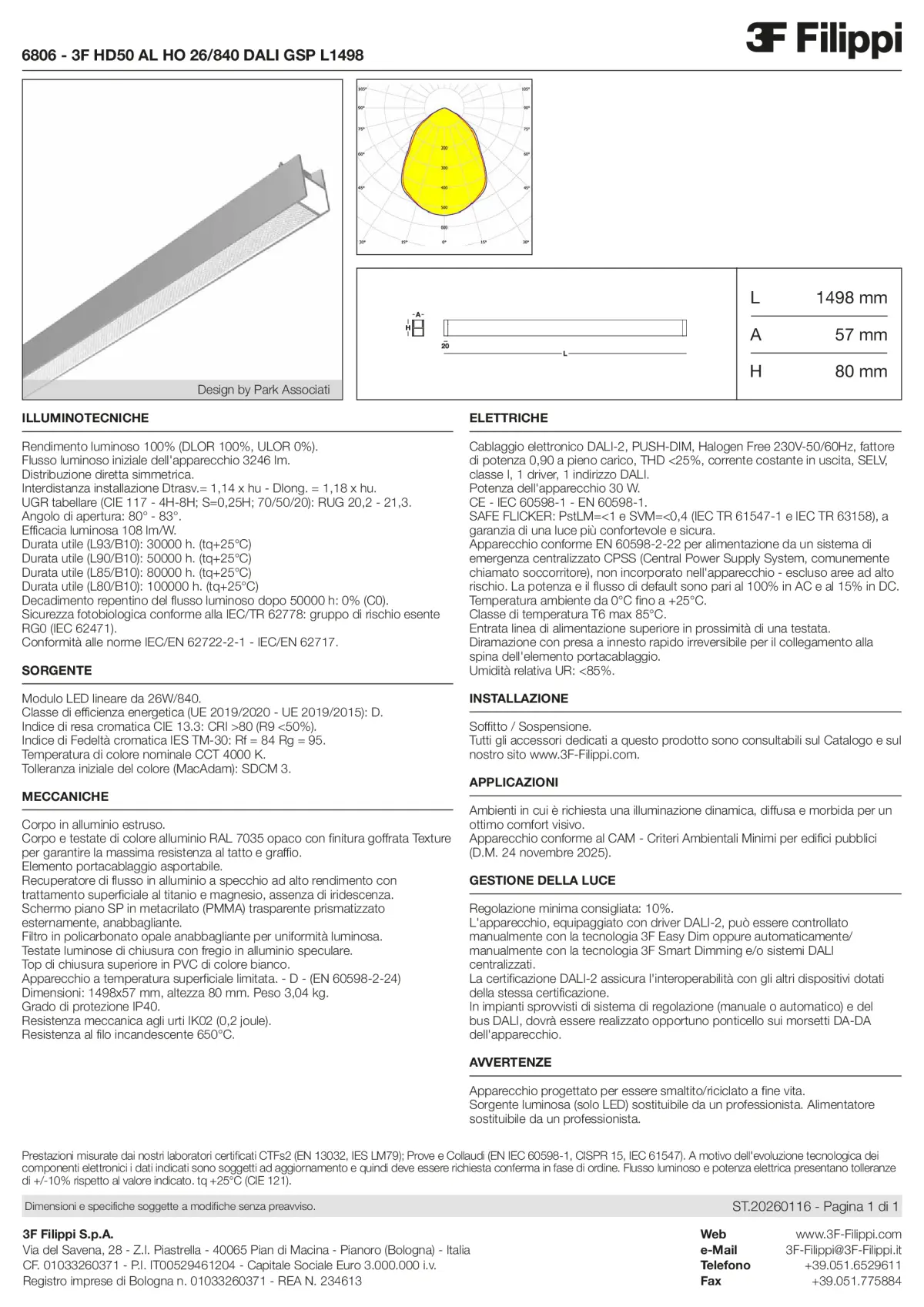 6806 - 3F HD50 AL HO 26-840 DALI GSP L1498 - Datasheet - it