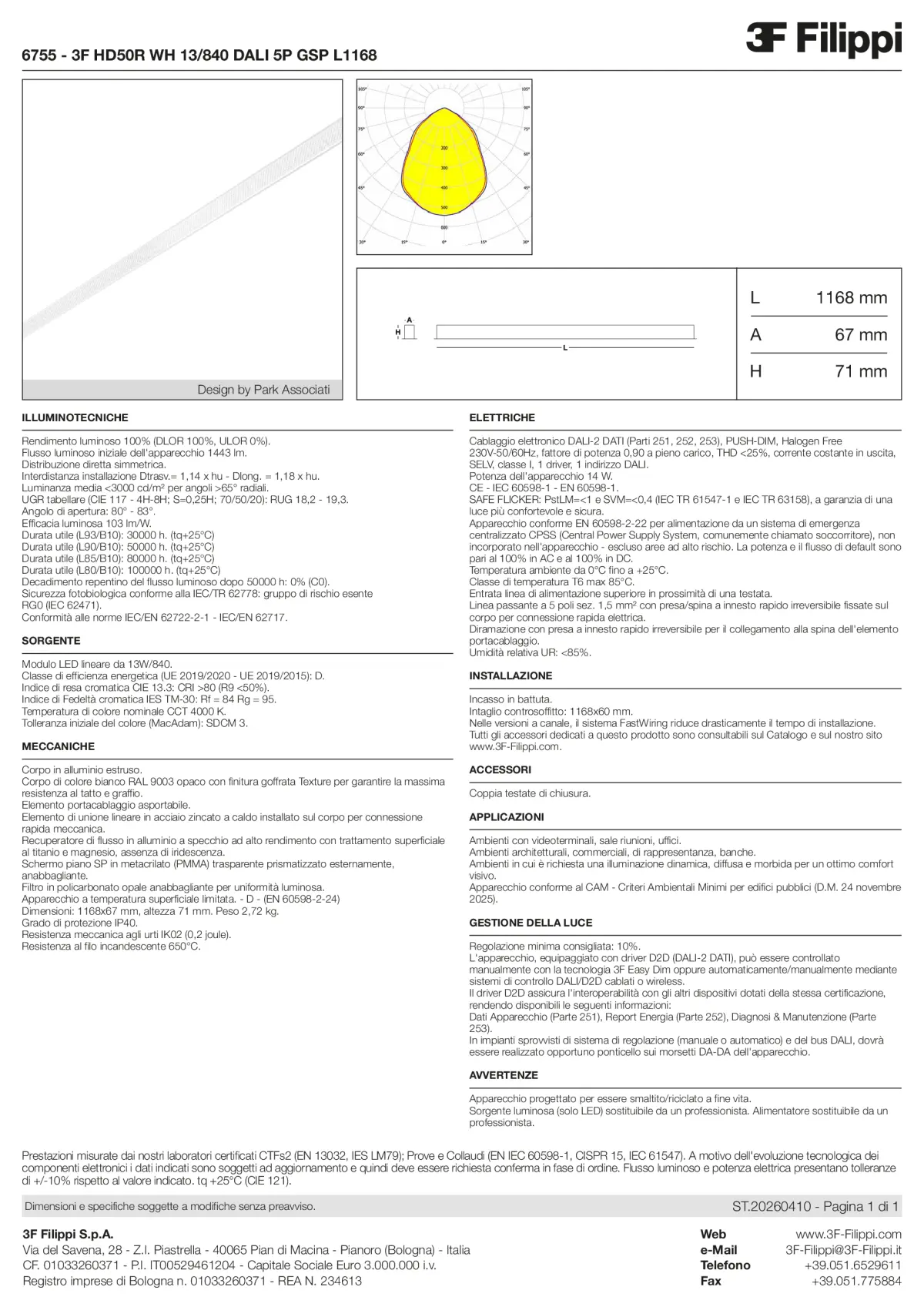 6755 - 3F HD50R WH 13-840 DALI 5P GSP L1168 - Datasheet - it