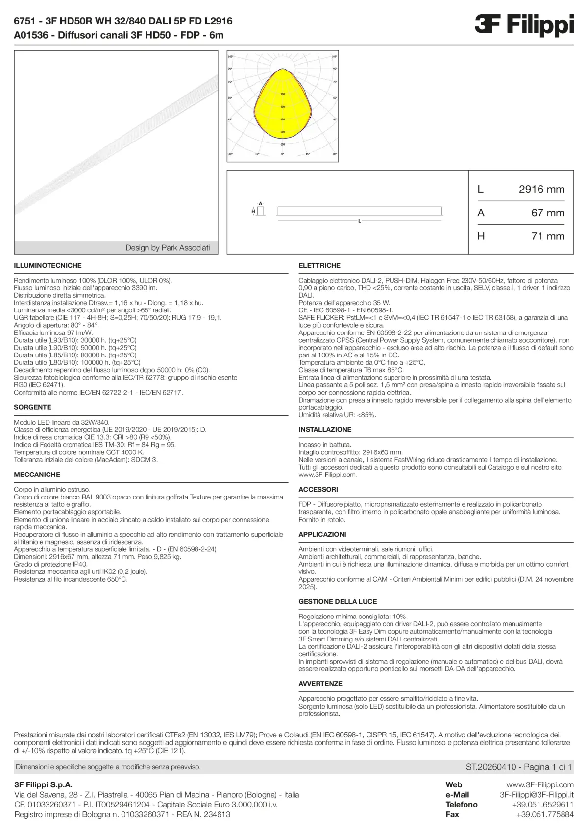 6751+A01536 - 3F HD50R WH 32-840 DALI 5P FD L2916 + FDP - Datasheet - it