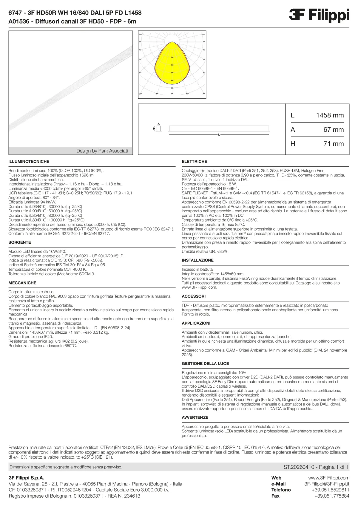 6747+A01536 - 3F HD50R WH 16-840 DALI 5P FD L1458 + FDP - Datasheet - it
