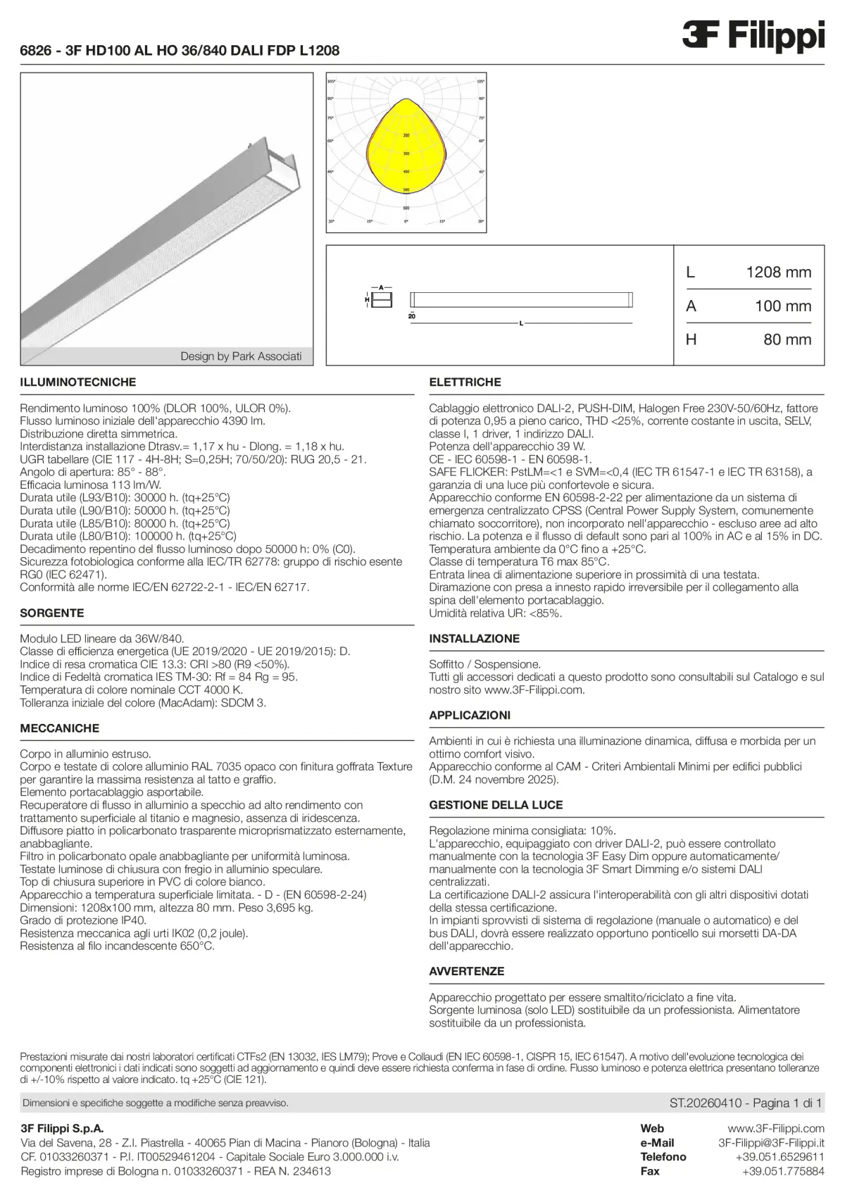 6826 - 3F HD100 AL HO 36-840 DALI FDP L1208 - Datasheet - it