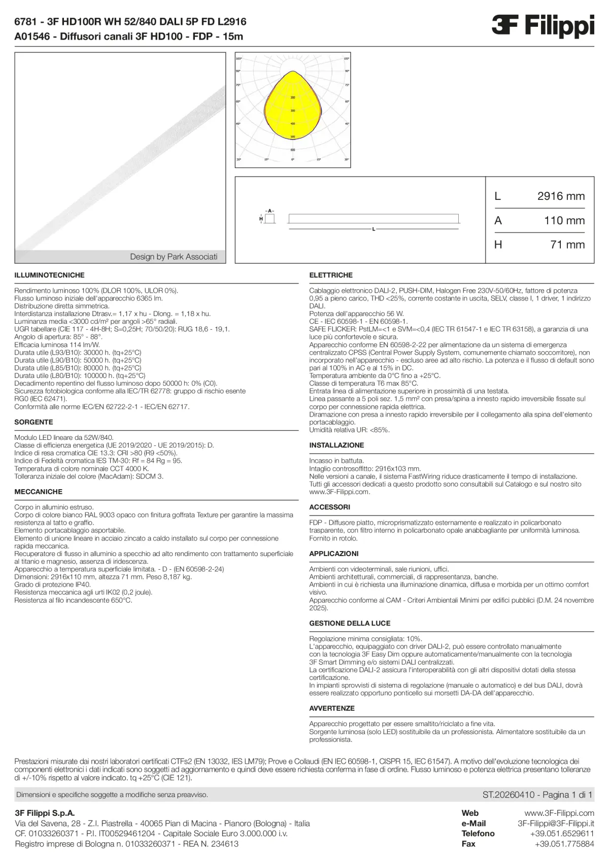 6781+A01546 - 3F HD100R WH 52-840 DALI 5P FD L2916 + FDP - Datasheet - it