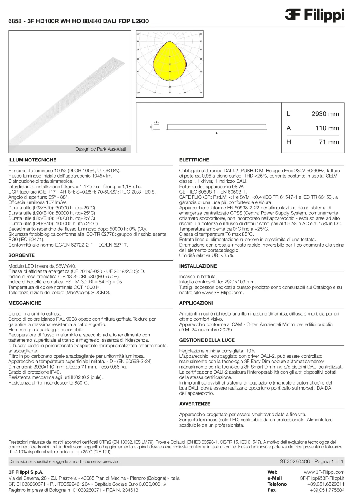 6858 - 3F HD100R WH HO 88-840 DALI FDP L2930 - Datasheet - it