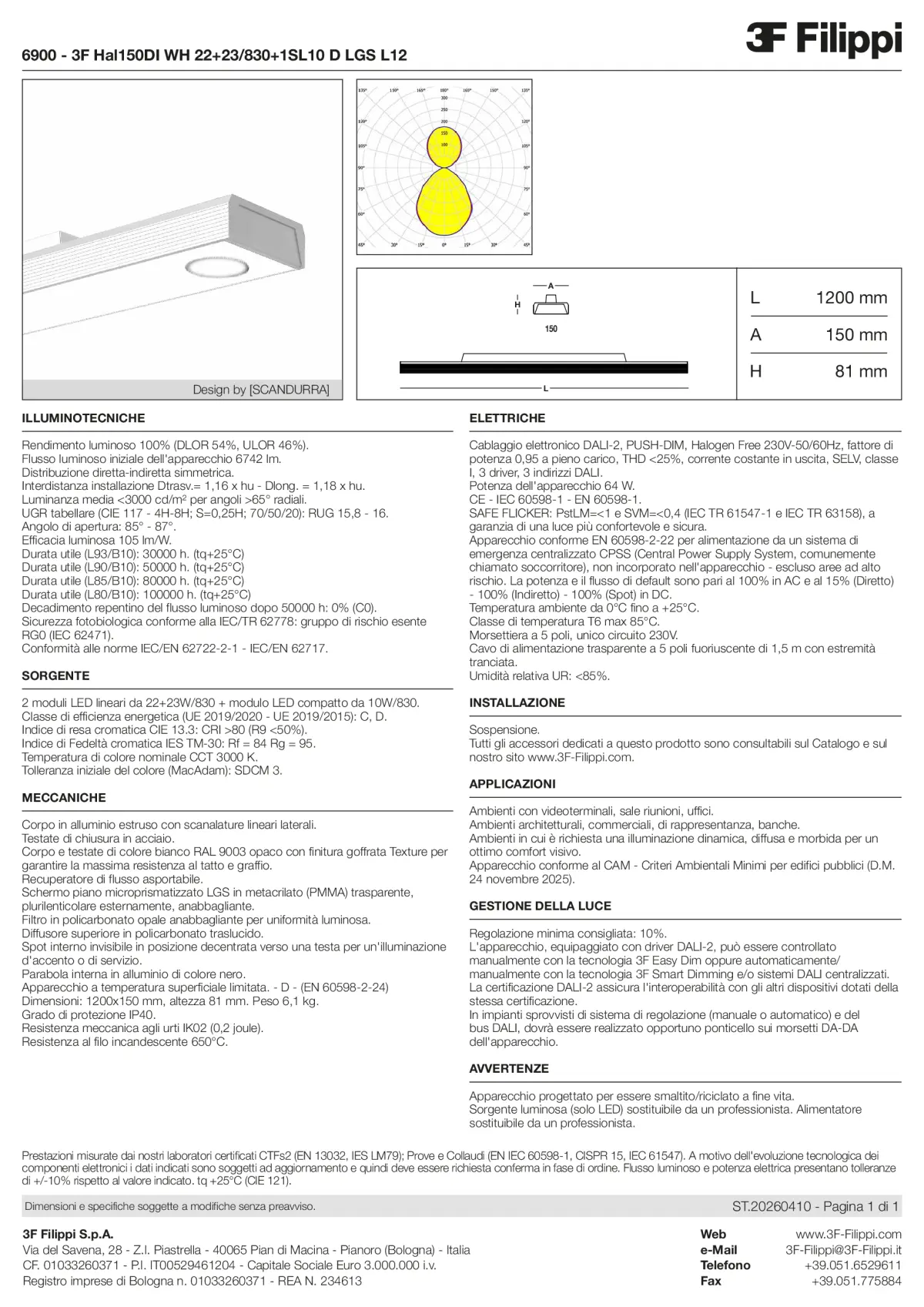 6900 - 3F Hal150DI WH 22+23-830+1SL10 D LGS L12 - Datasheet - it