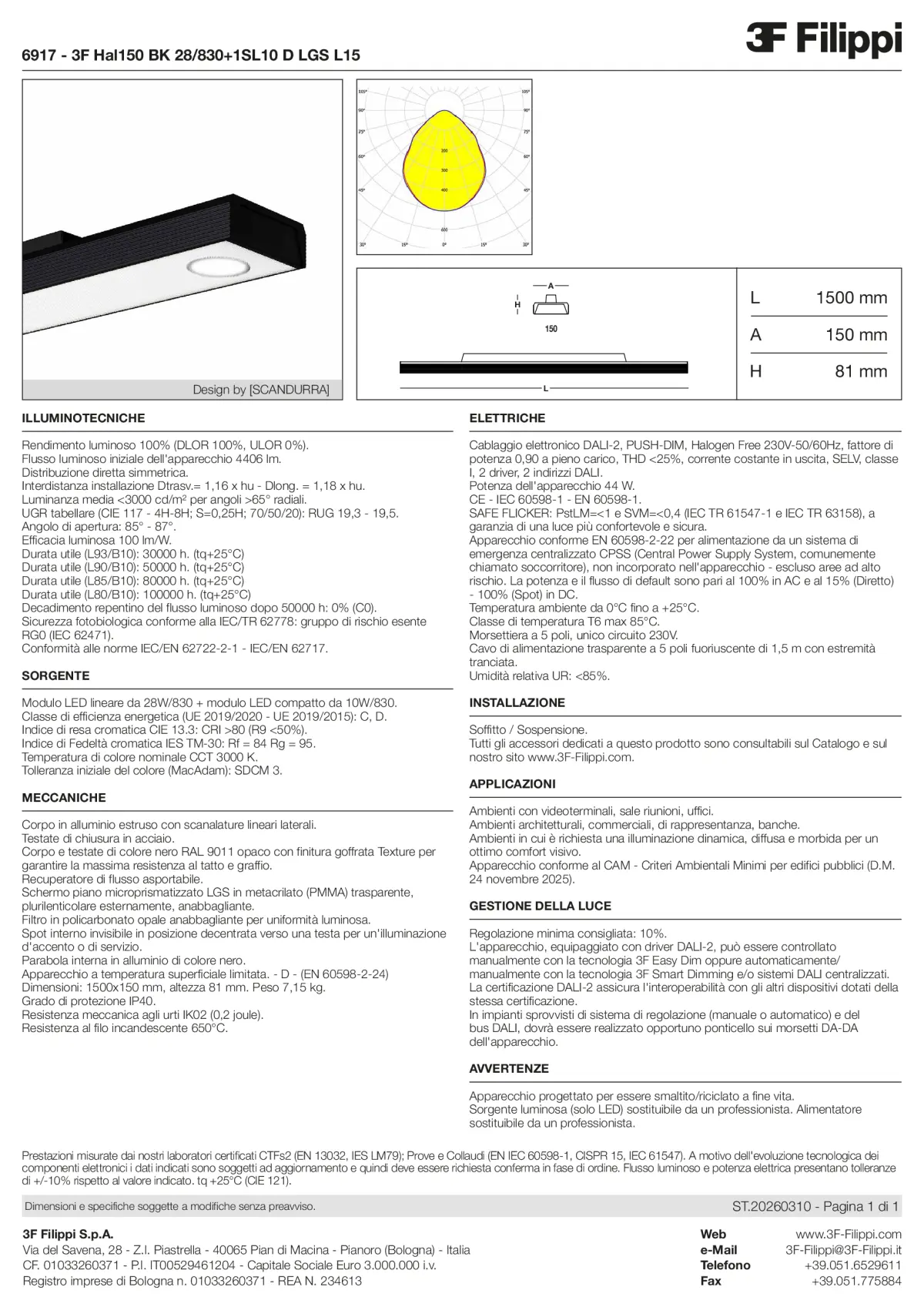 6917 - 3F Hal150 BK 28-830+1SL10 D LGS L15 - Datasheet - it