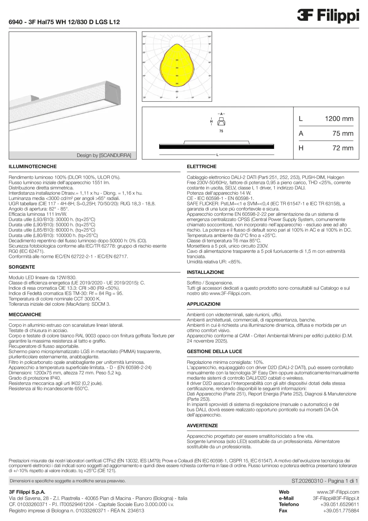 6940 - 3F Hal75 WH 12-830 D LGS L12 - Datasheet - it