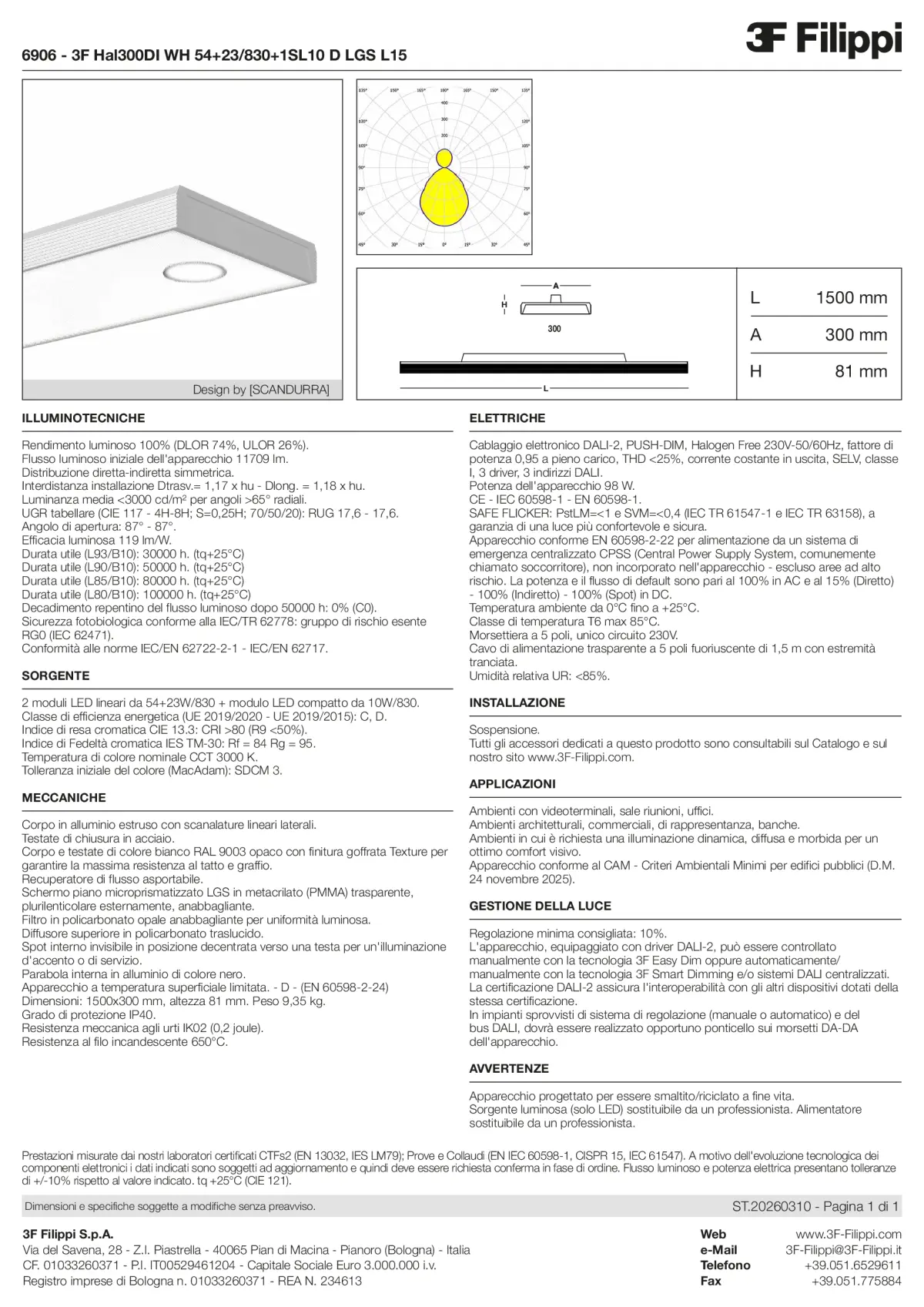 6906 - 3F Hal300DI WH 54+23-830+1SL10 D LGS L15 - Datasheet - it