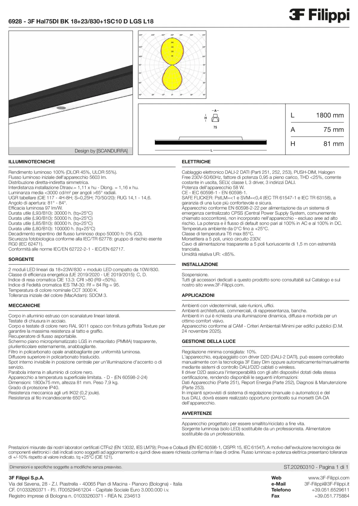 6928 - 3F Hal75DI BK 18+23-830+1SC10 D LGS L18 - Datasheet - it