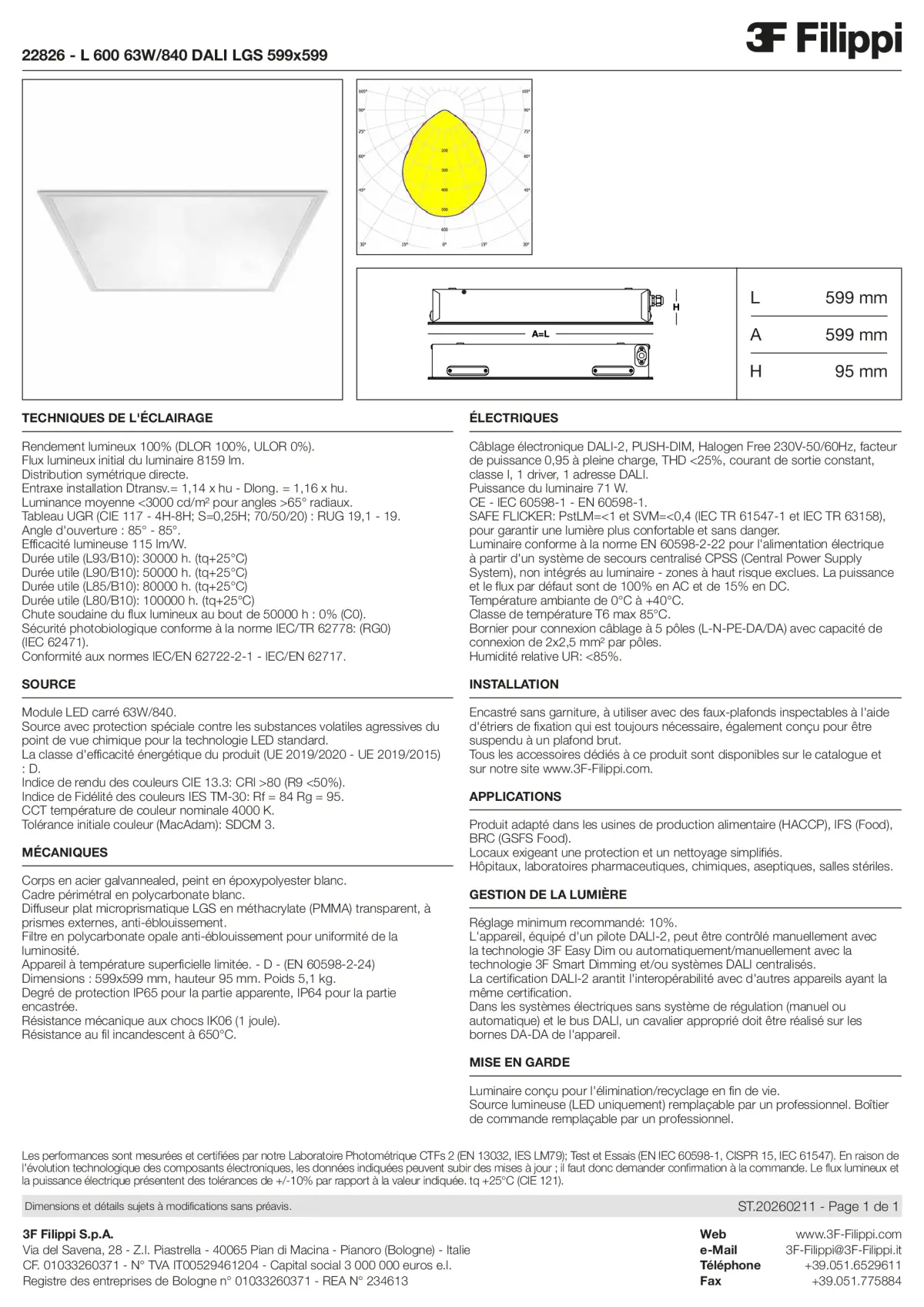 22826 - L 600 63W-840 DALI LGS 599x599 - Datasheet - fr