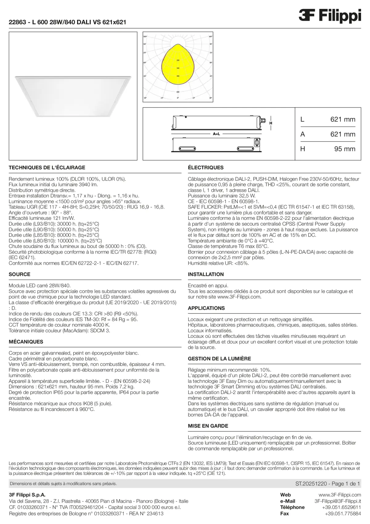 22863 - L 600 28W-840 DALI VS 621x621 - Datasheet - fr
