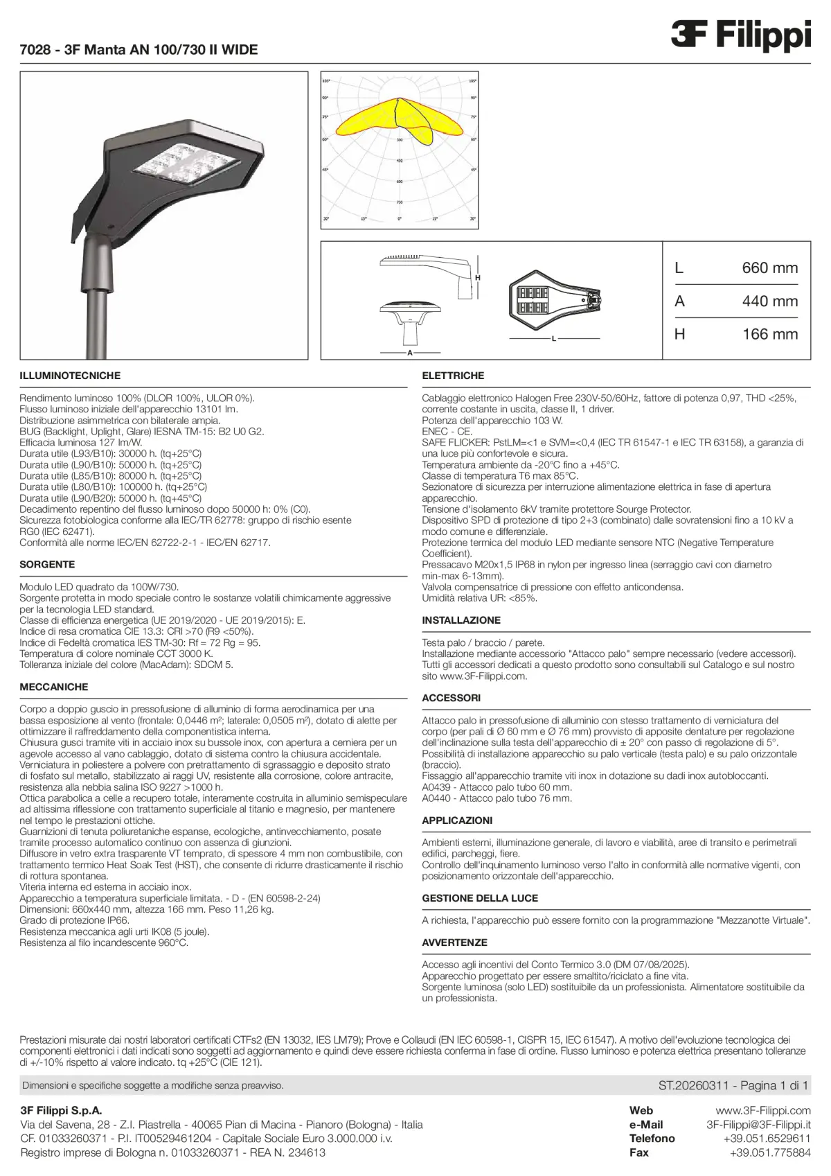 7028 - 3F Manta AN 100-730 II WIDE - Datasheet - it